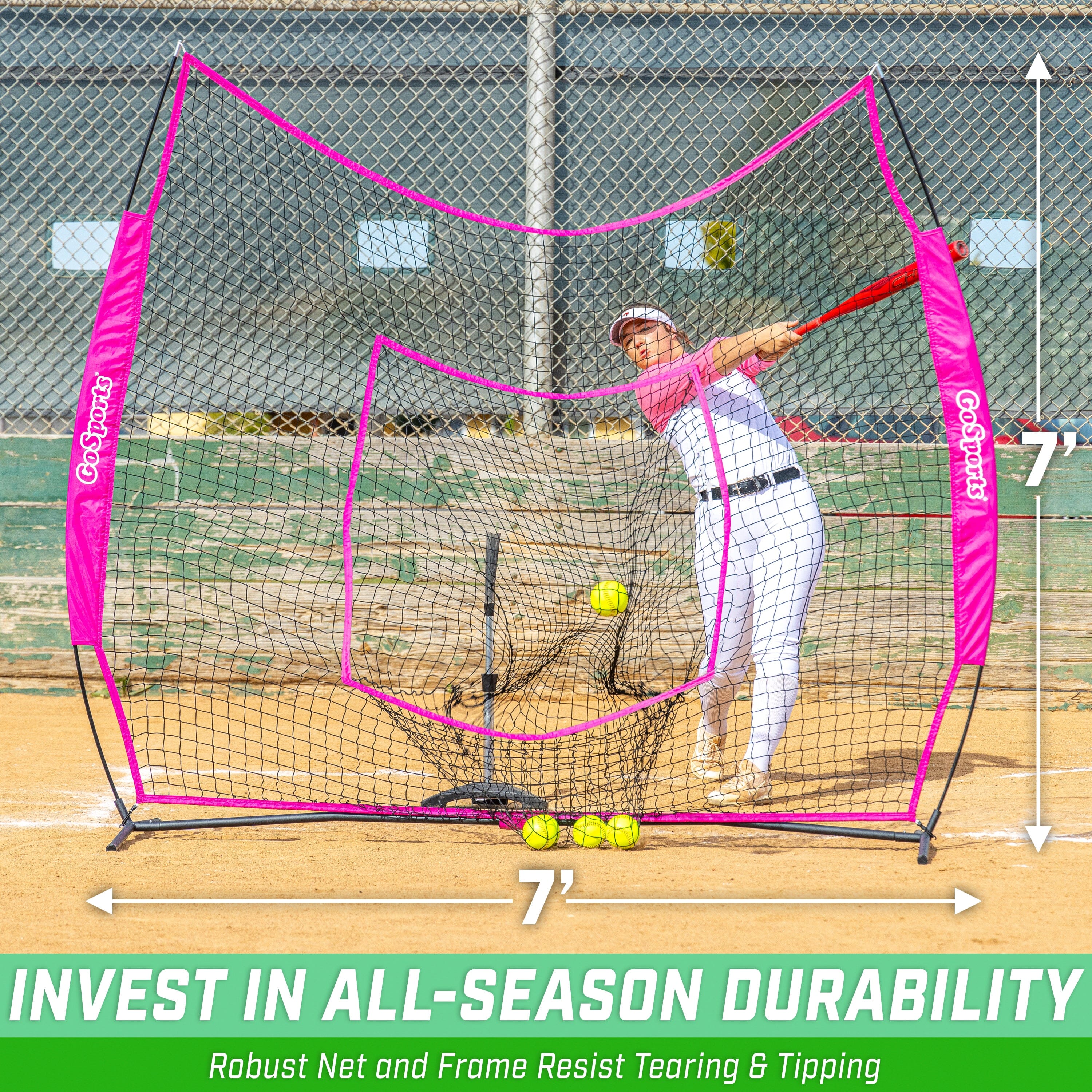 a baseball player is swinging at a ball