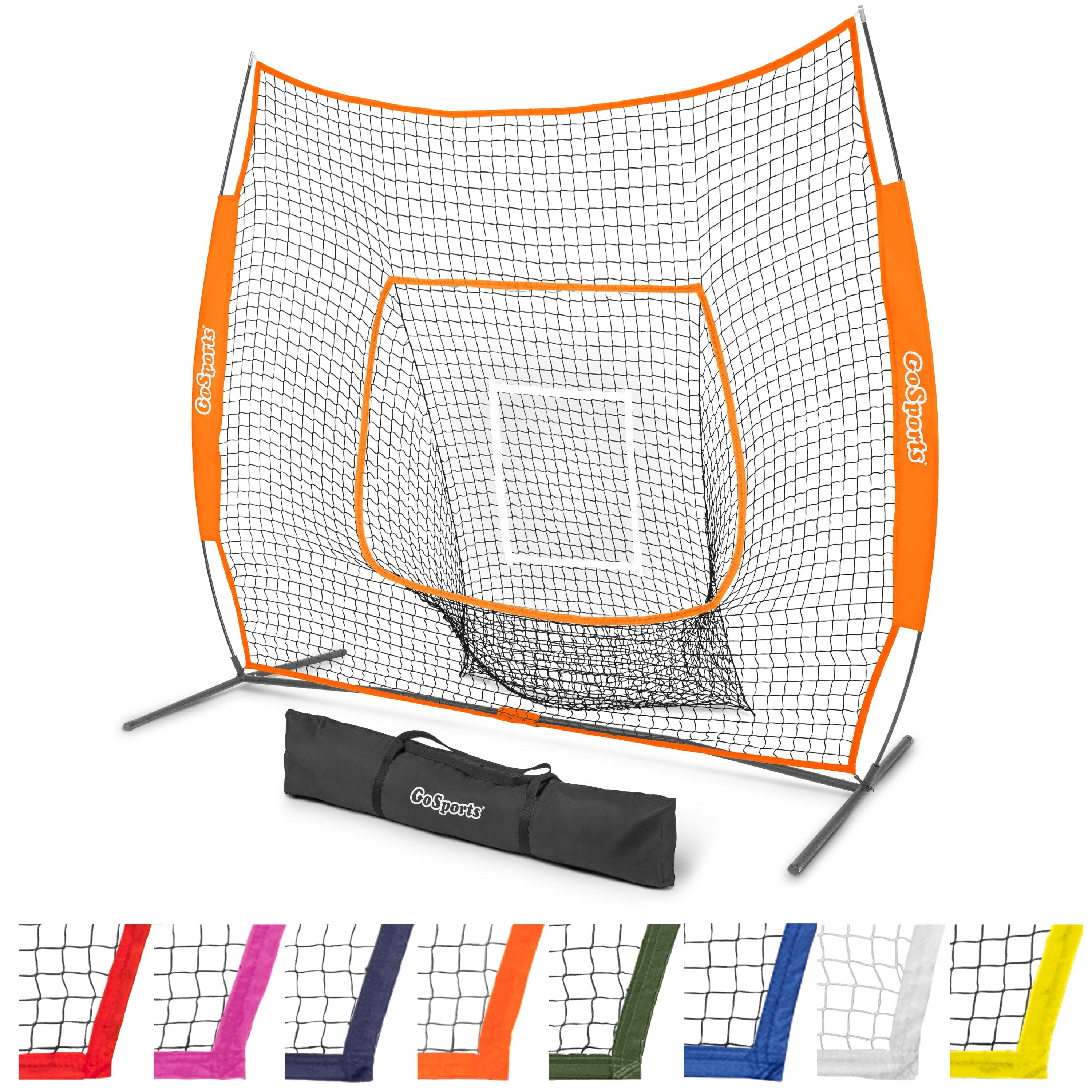the soccer goal set with a bag and a ball