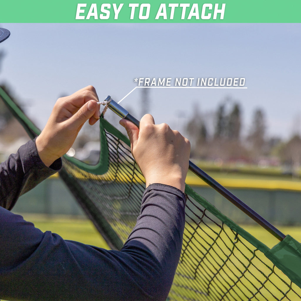 GoSports Team Tone Replacement 7 ft x 7 ft Baseball/Softball Net - Compatible with GoSports Brand 7 ft x 7 ft Baseball Net - Frame Not Included - Green GoSports 
