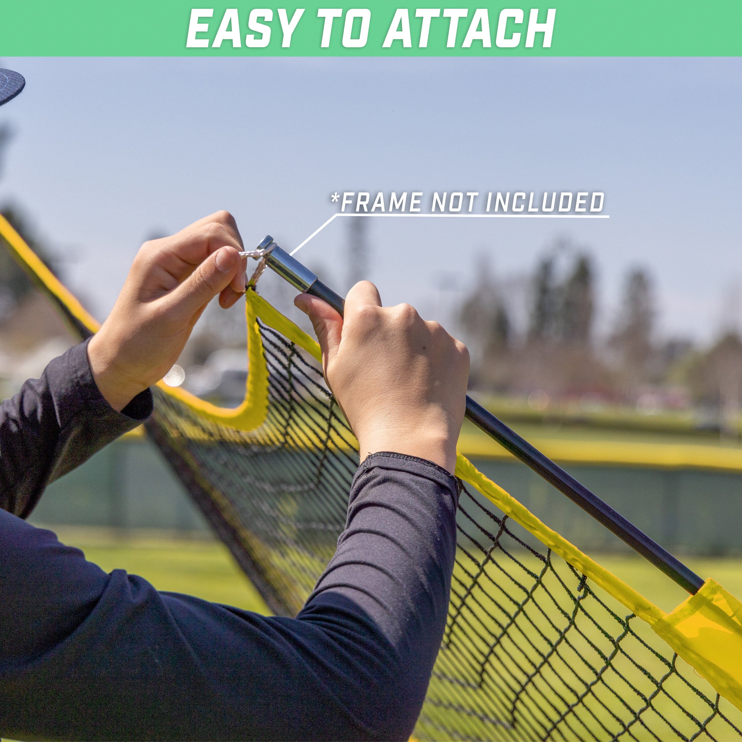 a person holding a tennis racket over a net