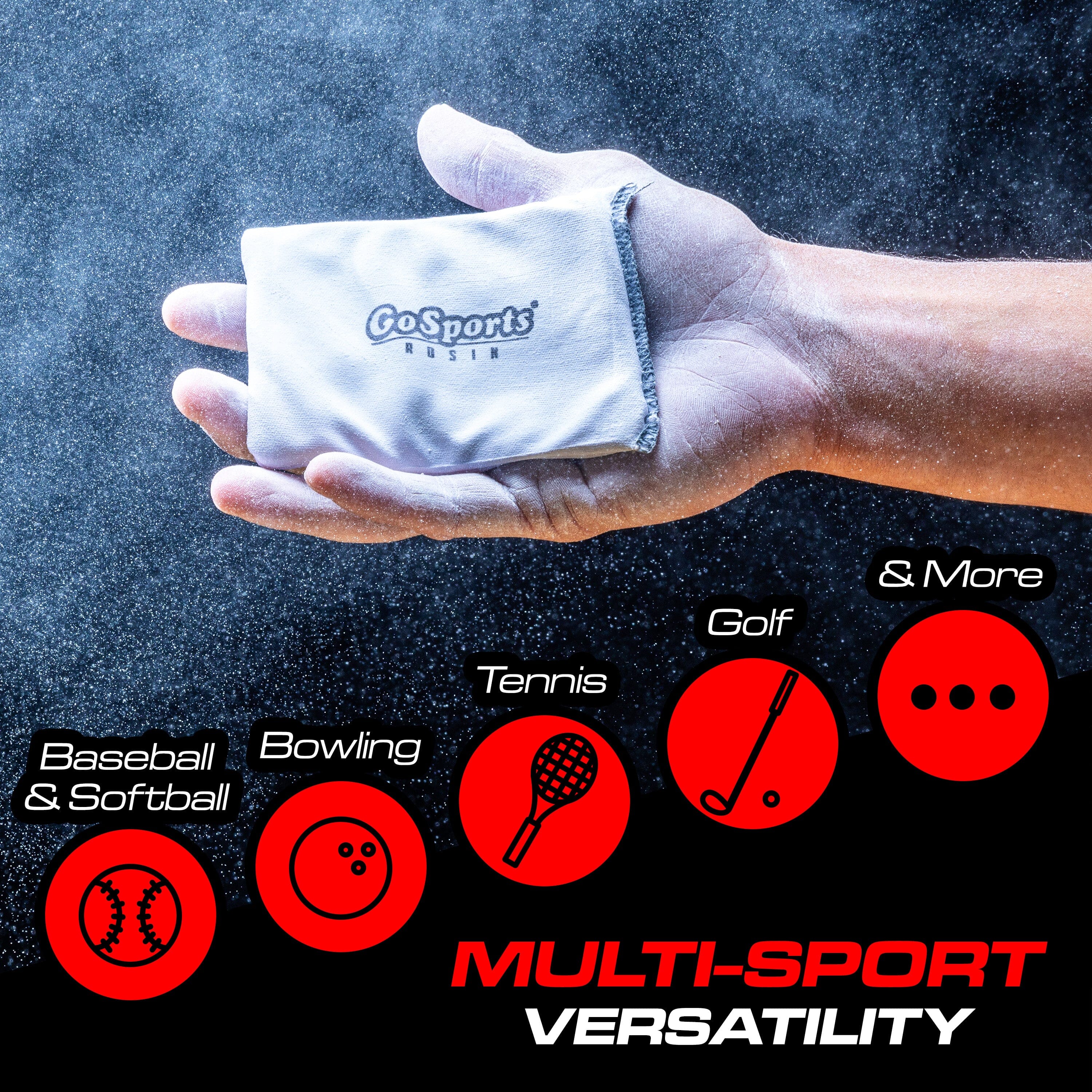 GoSports Rosin Bag - Multi-Sport Dry Grip Powder for Baseball, Softball, & More - Includes Resealable Bag GoSports 