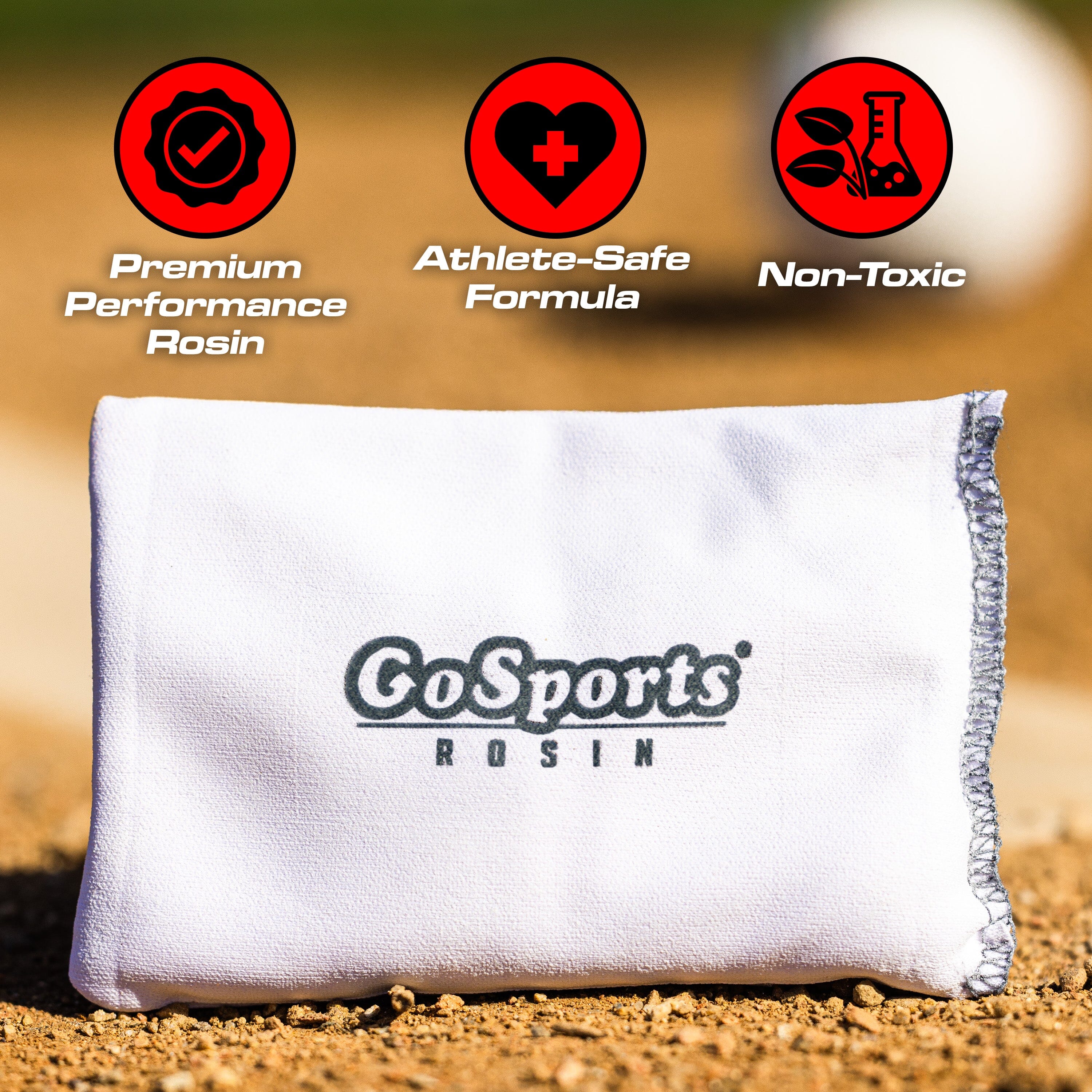GoSports Rosin Bag - Multi-Sport Dry Grip Powder for Baseball, Softball, & More - Includes Resealable Bag GoSports 