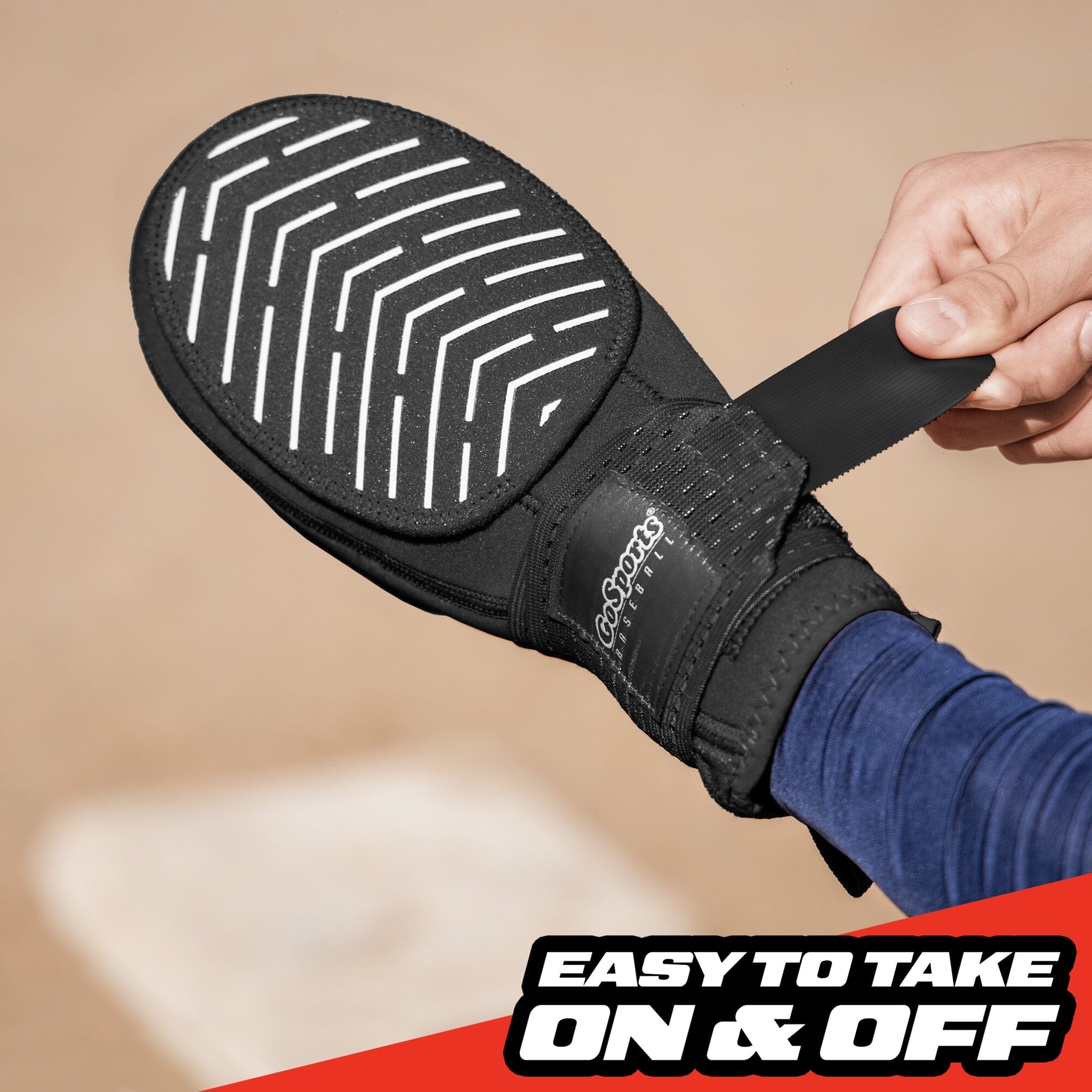 GoSports Sliding Mitts for Baseball & Softball - Youth Size - Right & Left Hand Protective Base Running Gloves, Black GoSports 