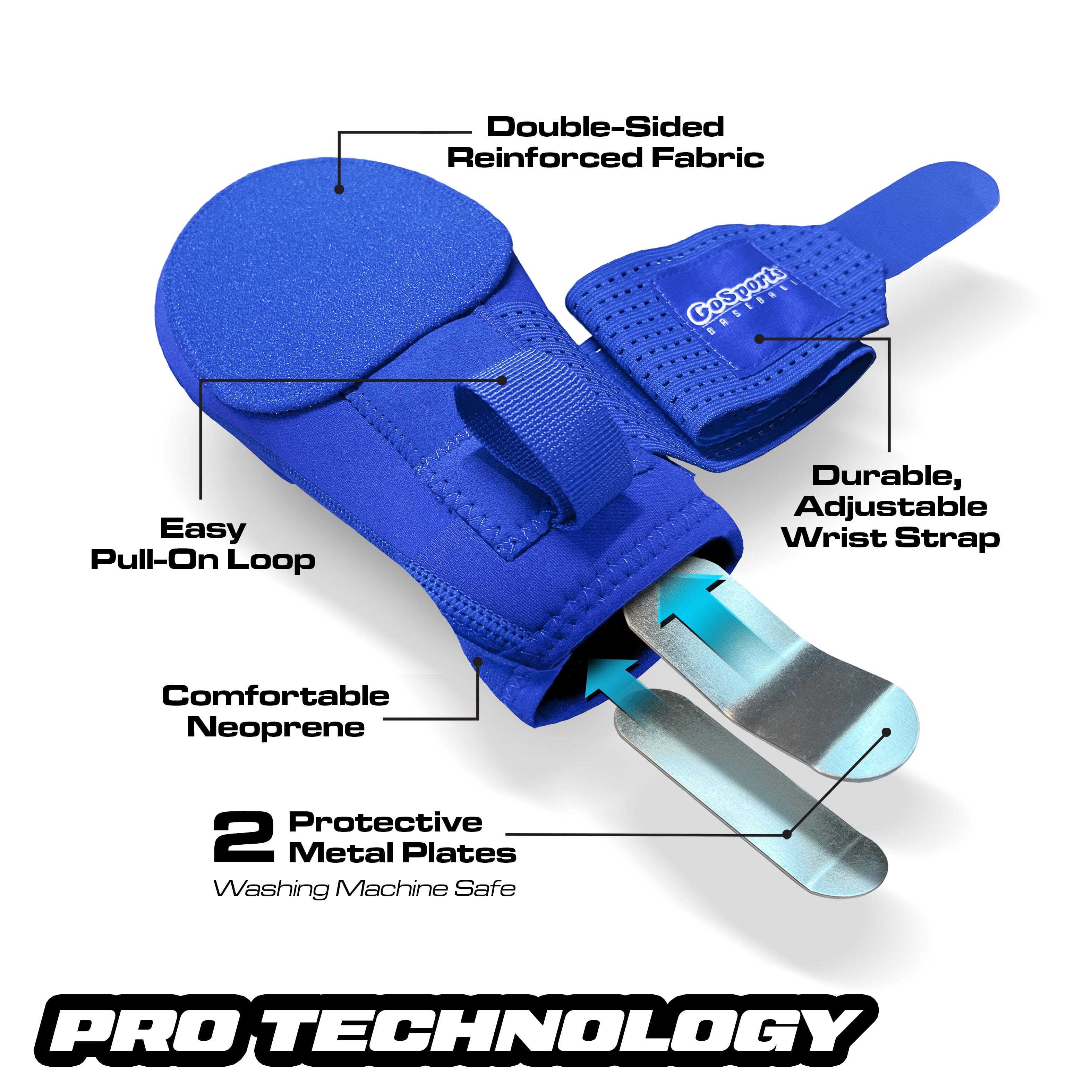 GoSports Sliding Mitt for Baseball & Softball - Adult Size - Right & Left Hand Protective Base Running Gloves, Blue GoSports 