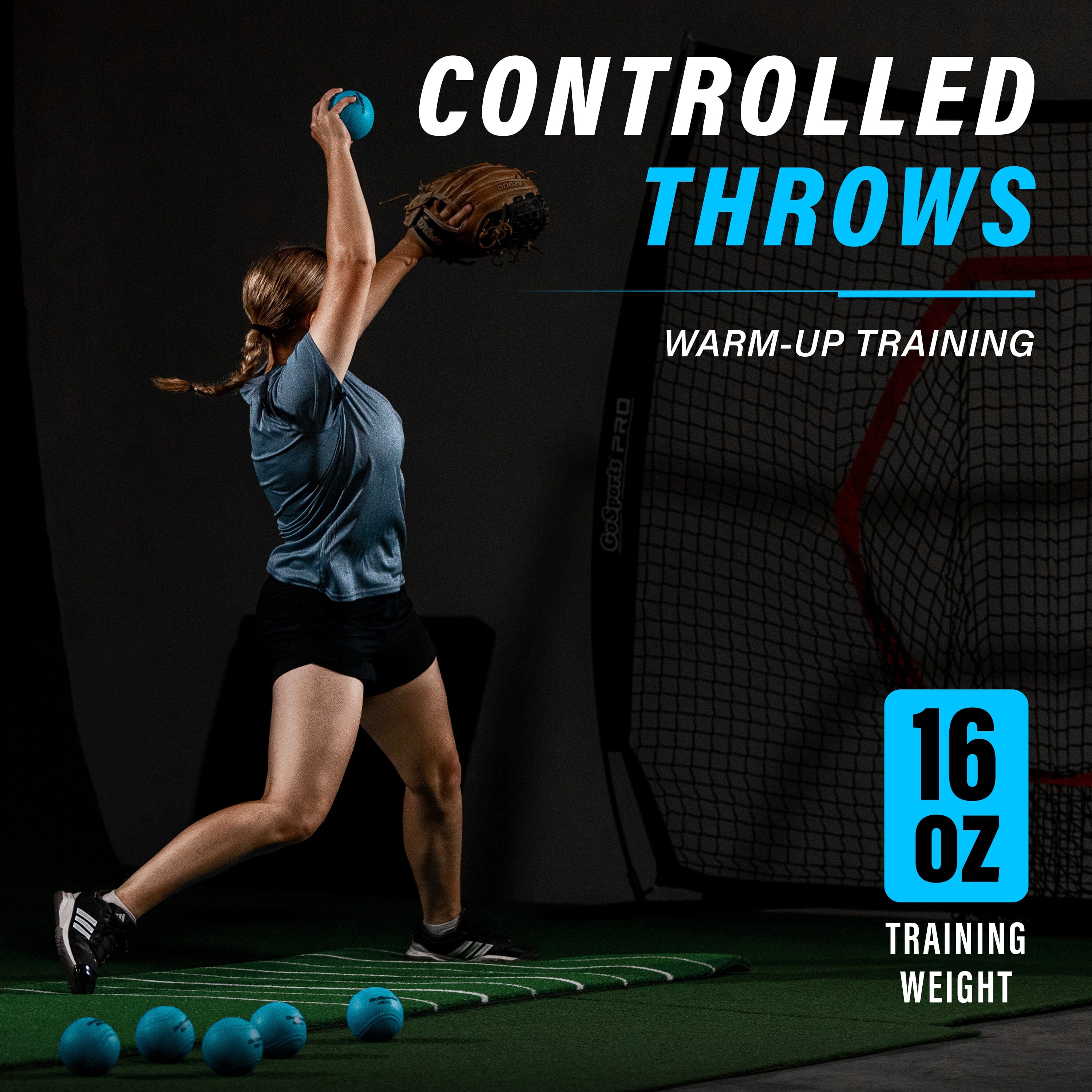 GoSports PRO 16 oz Weighted Training Softballs, 6 Pack Playgosports.com 