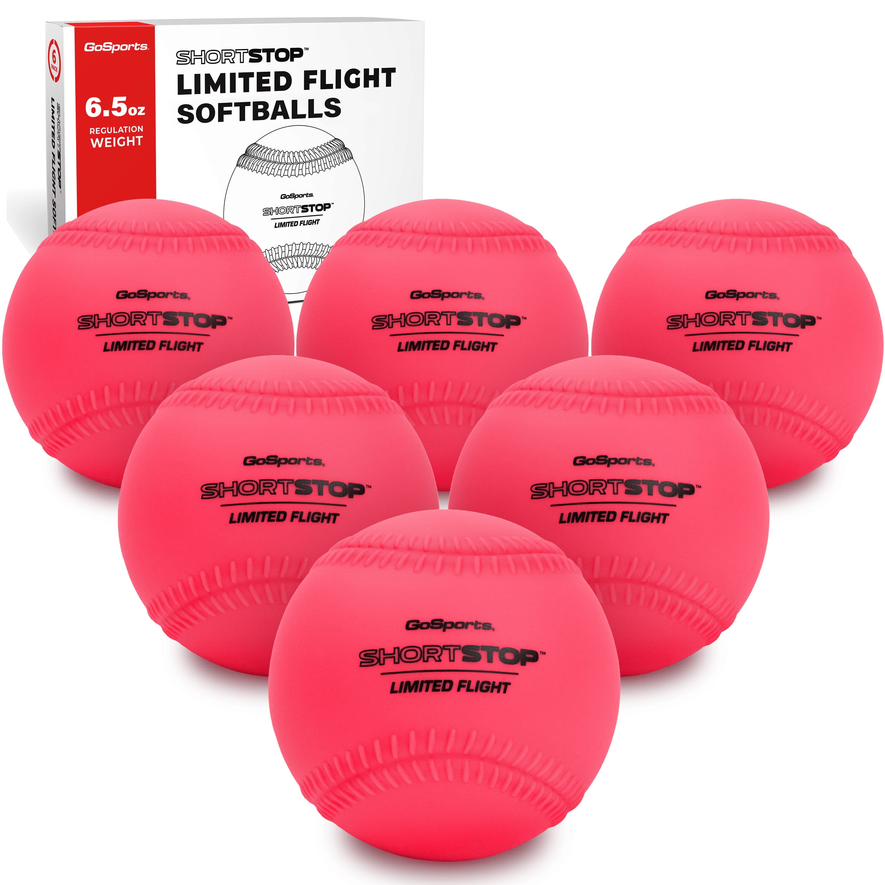 GoSports ShortStop Limited Flight Practice Softballs, 6 Pack Playgosports.com 