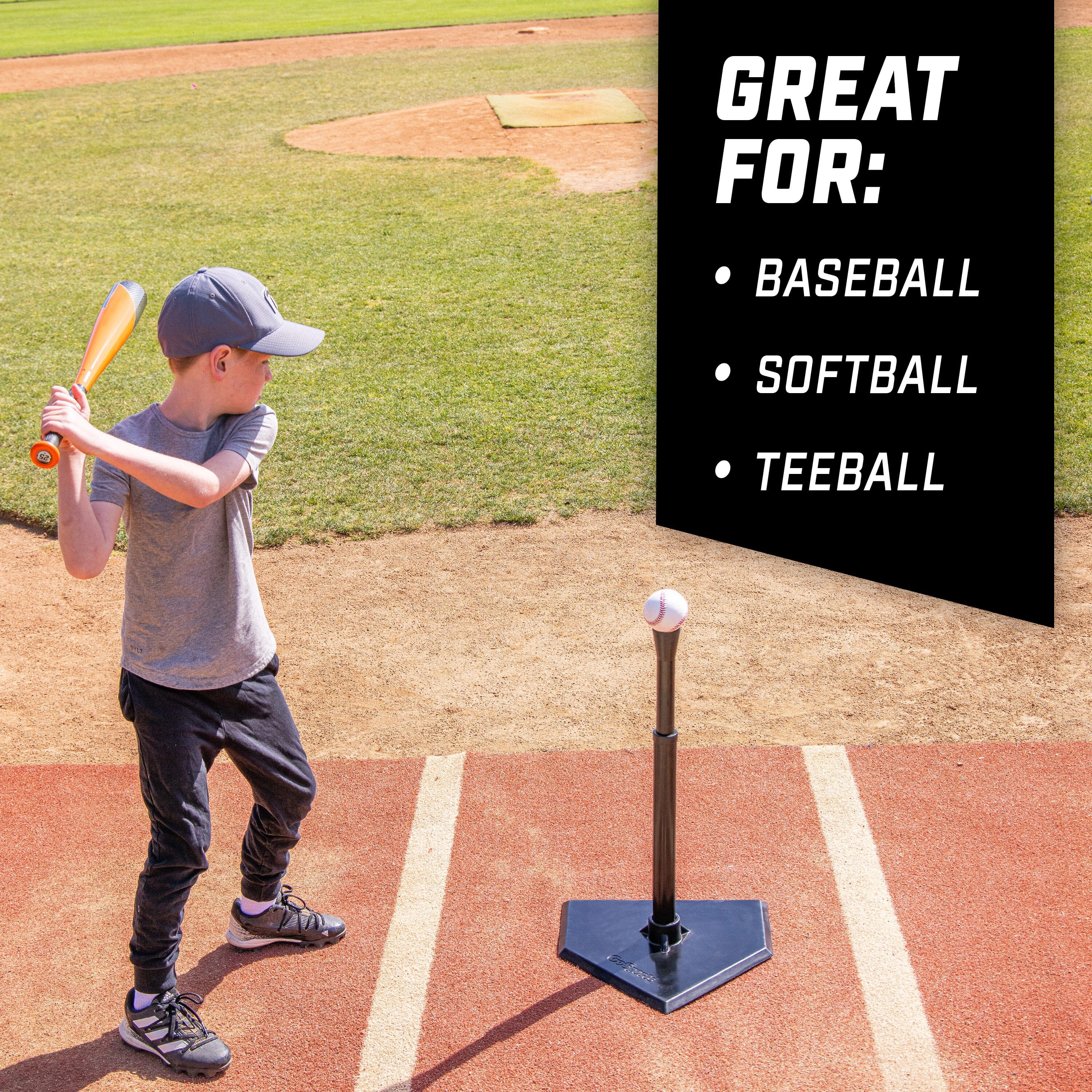 a young boy is swinging a bat at a baseball game