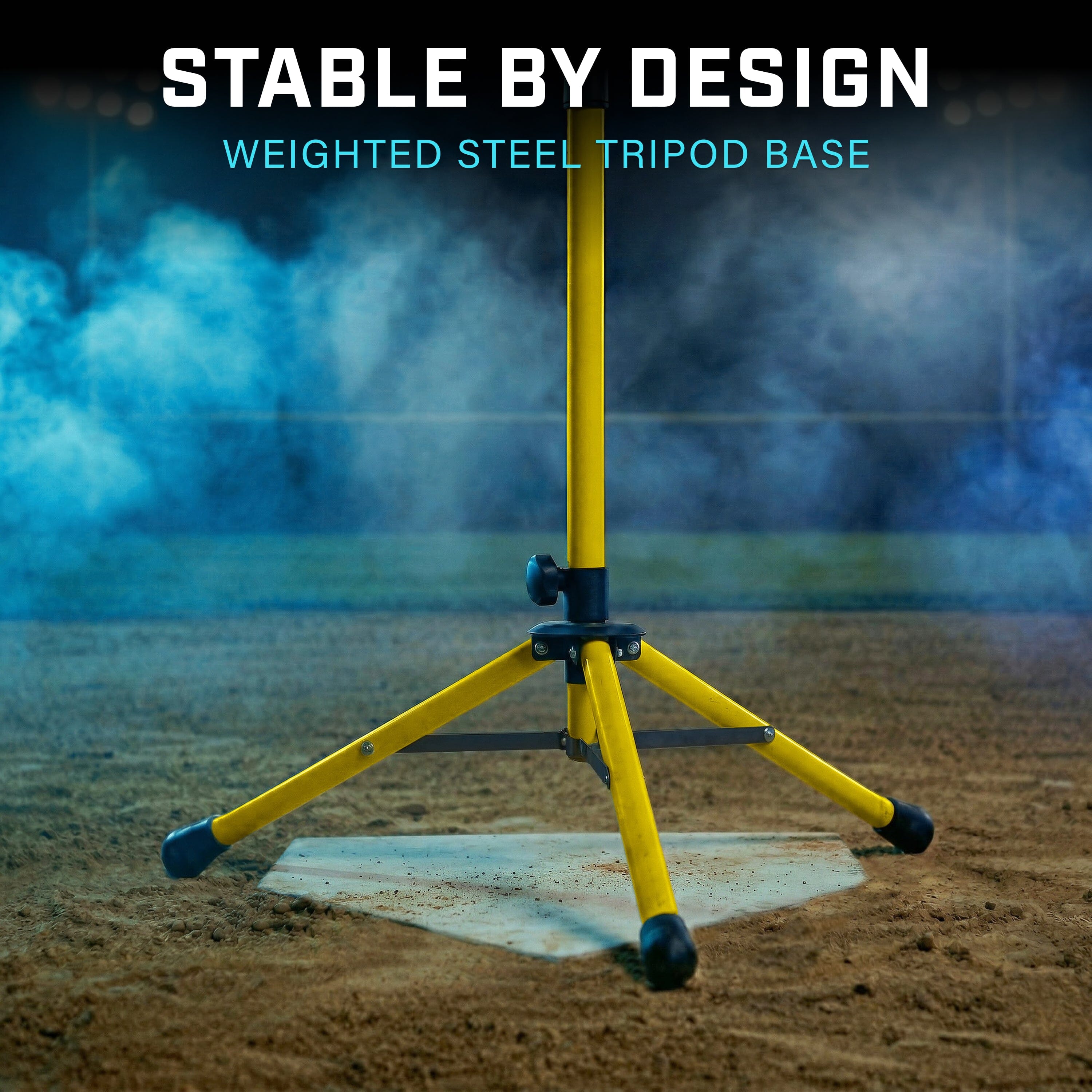 GoSports Baseball & Softball Drip Batting Tee - Adjustable (26.5" - 40") Tripod Hitting Tee with Weighted Steel Base for All Ages - Tball Practice Accessory and Baseball Training Equipment PlayGoSports.com 