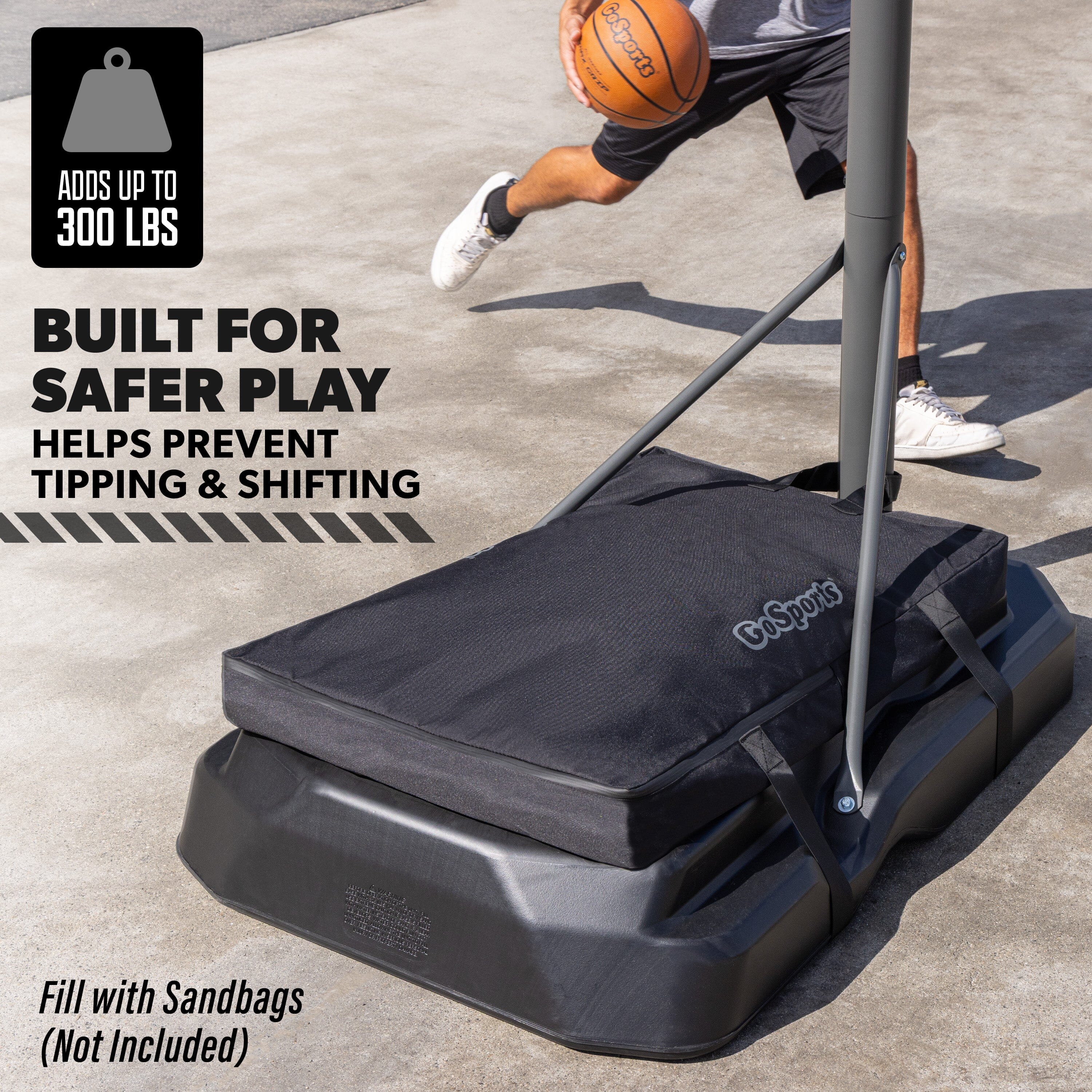 GoSports Basketball Hoop Weight for Base - Stable, Clean, All-Weather Sandbag Cover Basketball Playgosports.com 
