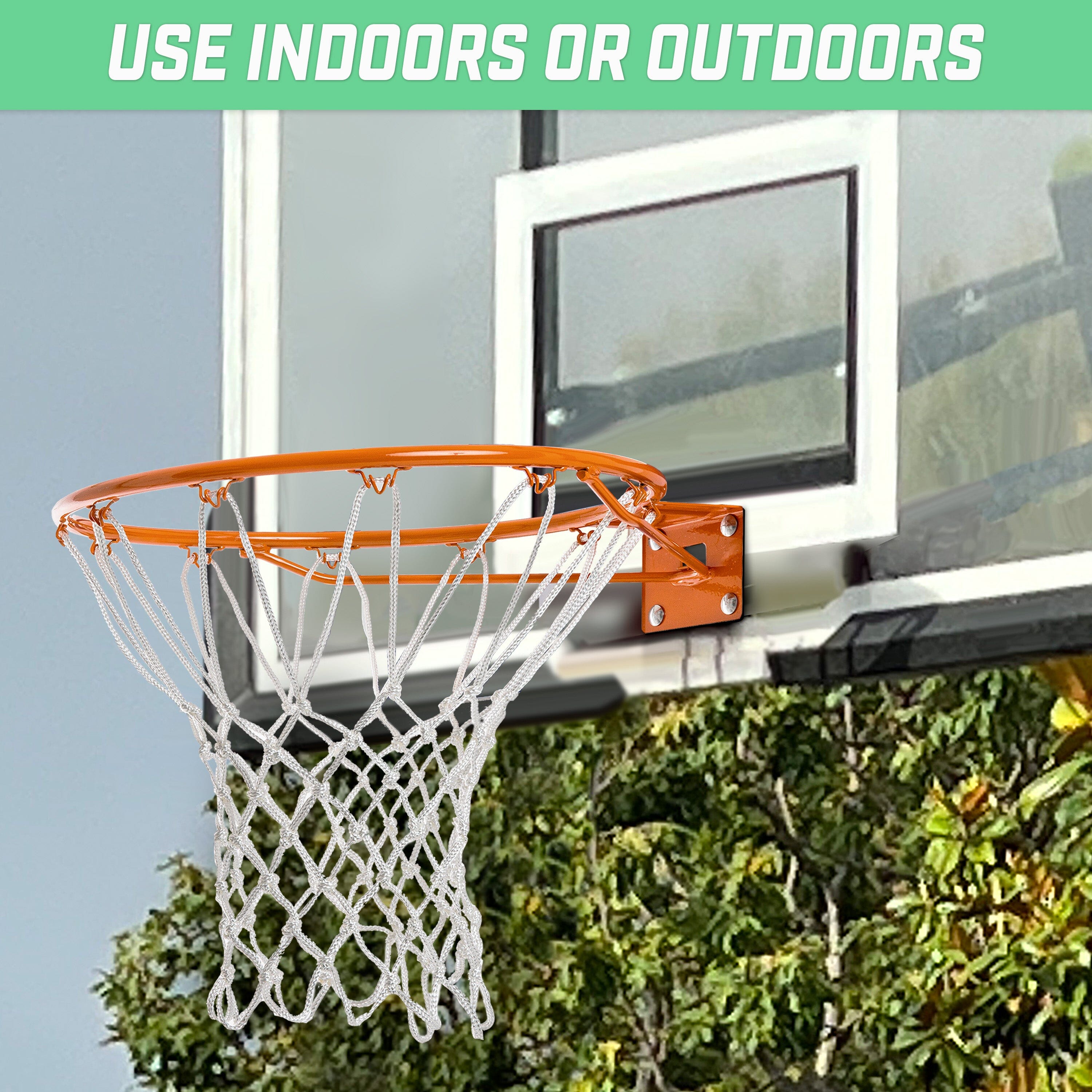 a basketball hoop with the text, how to use a basketball hoop