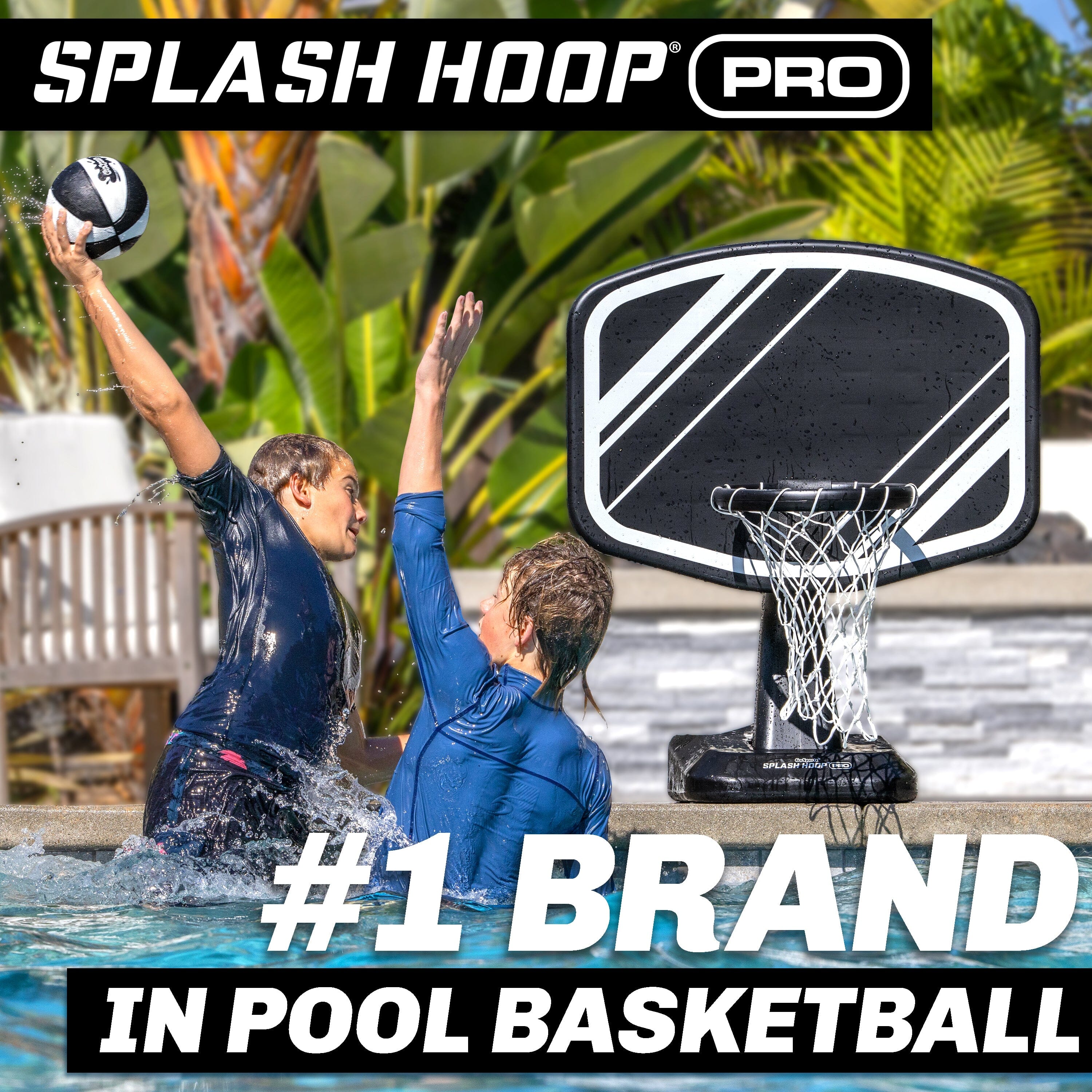 GoSports Splash Hoop PRO - Choose Your Color - Swimming Pool Basketball Game