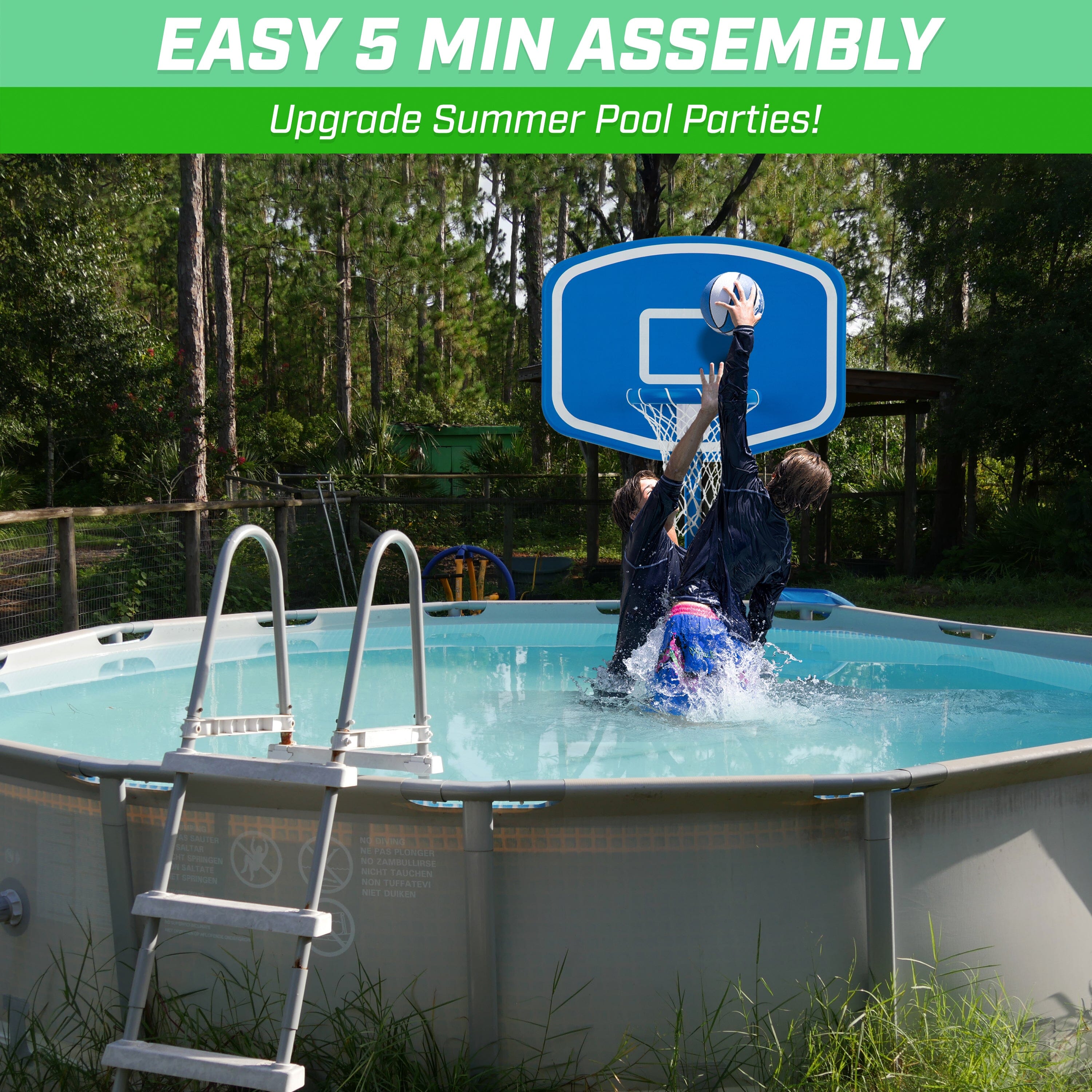 Pool Hoop GoSports Splash Hoop UP Above Ground Pool Hoop Basketball Game with 2 ...