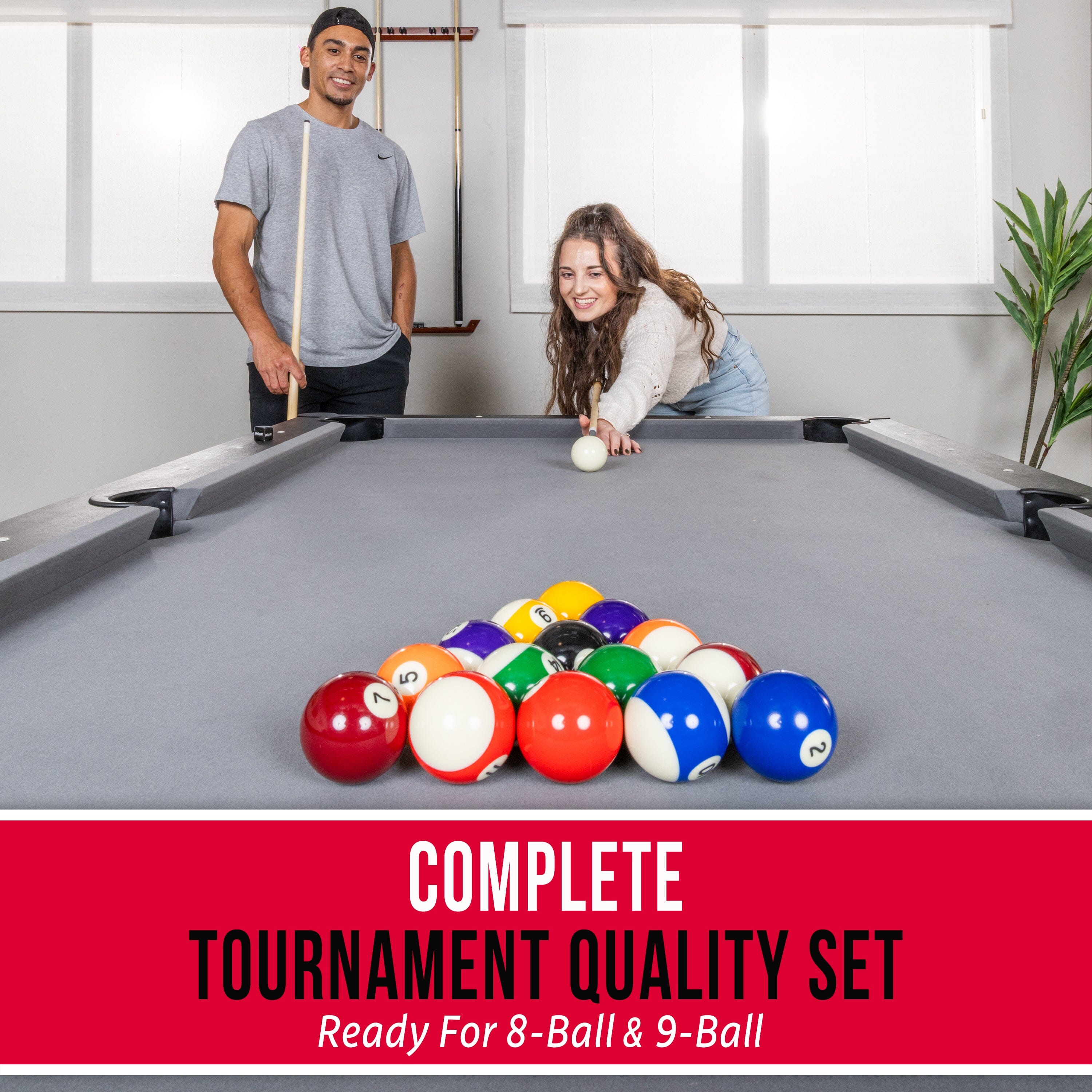 GoSports Regulation Pool Balls for Pool Table – Premium Set of 16 Billiard Balls, Professional Pool Table Balls Set Billiards GoSports 