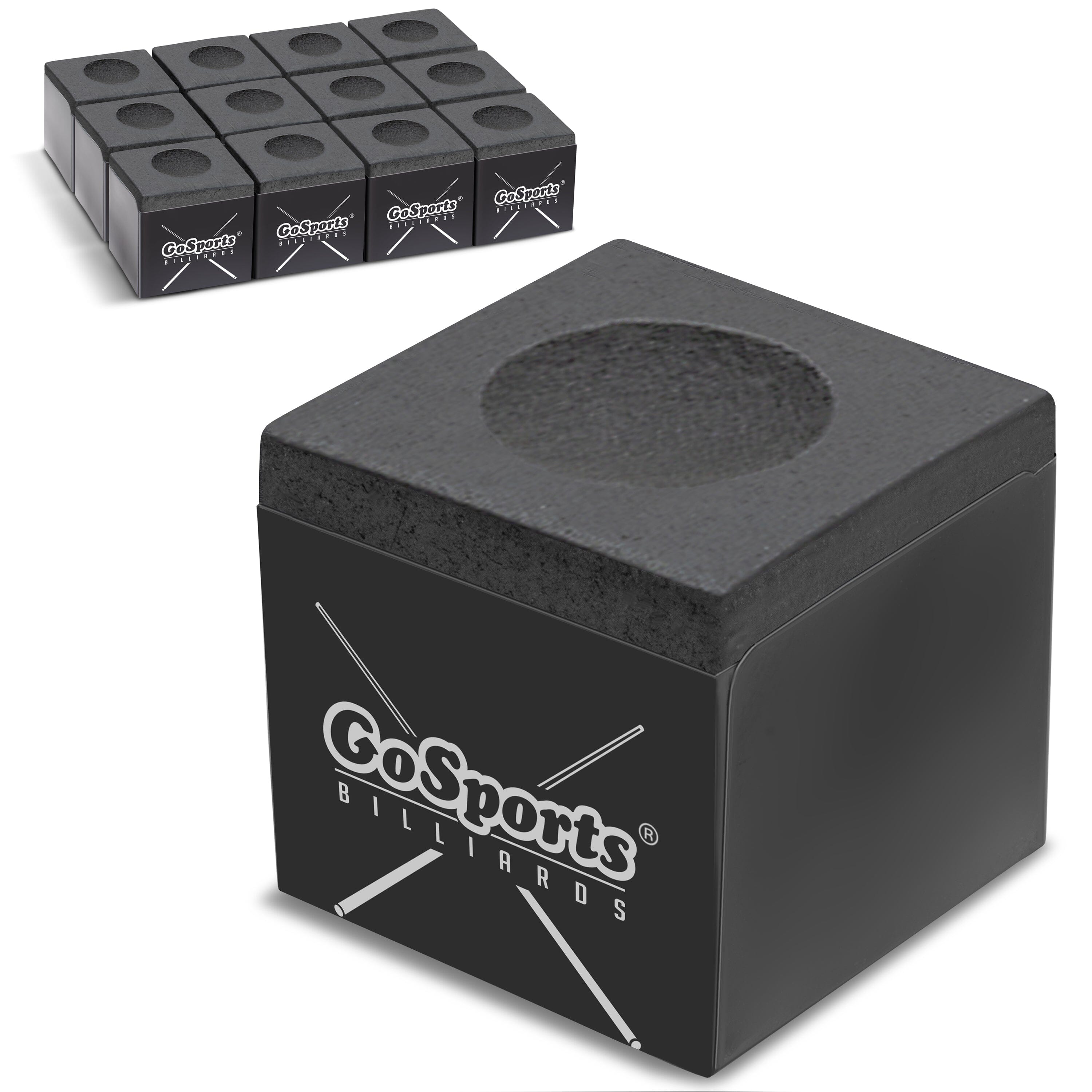 GoSports Premium Pool Cue Chalk Cube - 12 Pack GoSports Black 