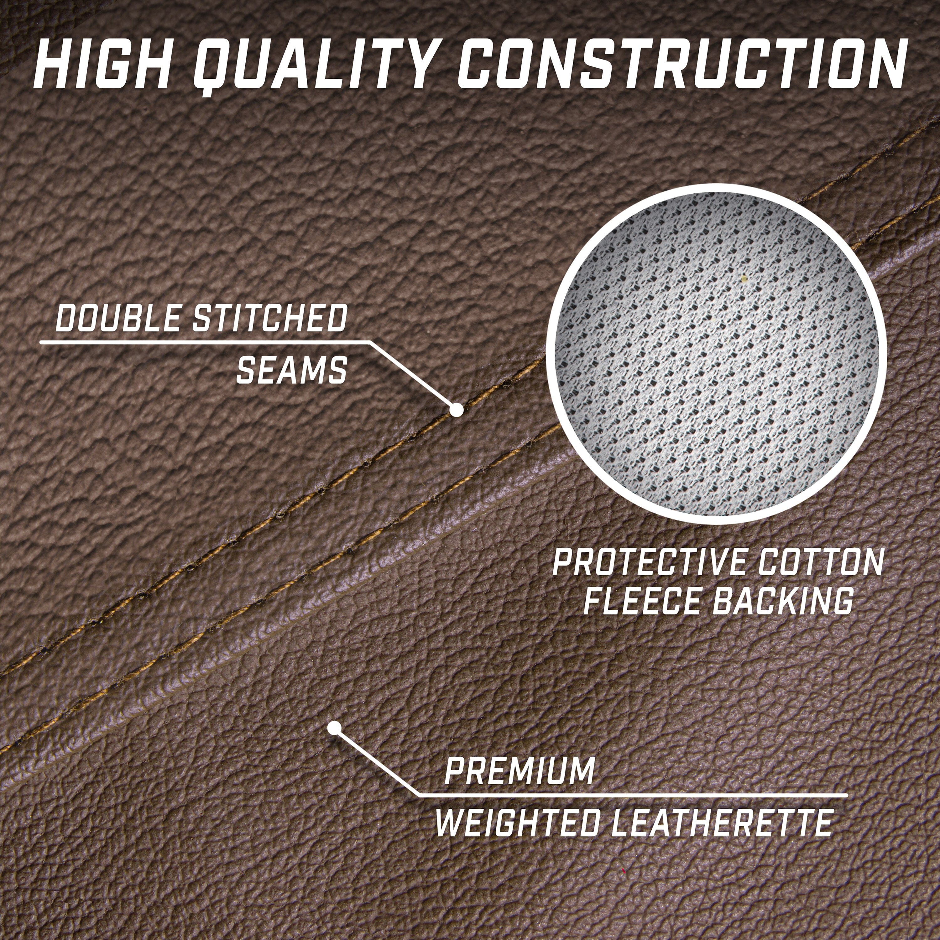 the high - quality construction of the leather