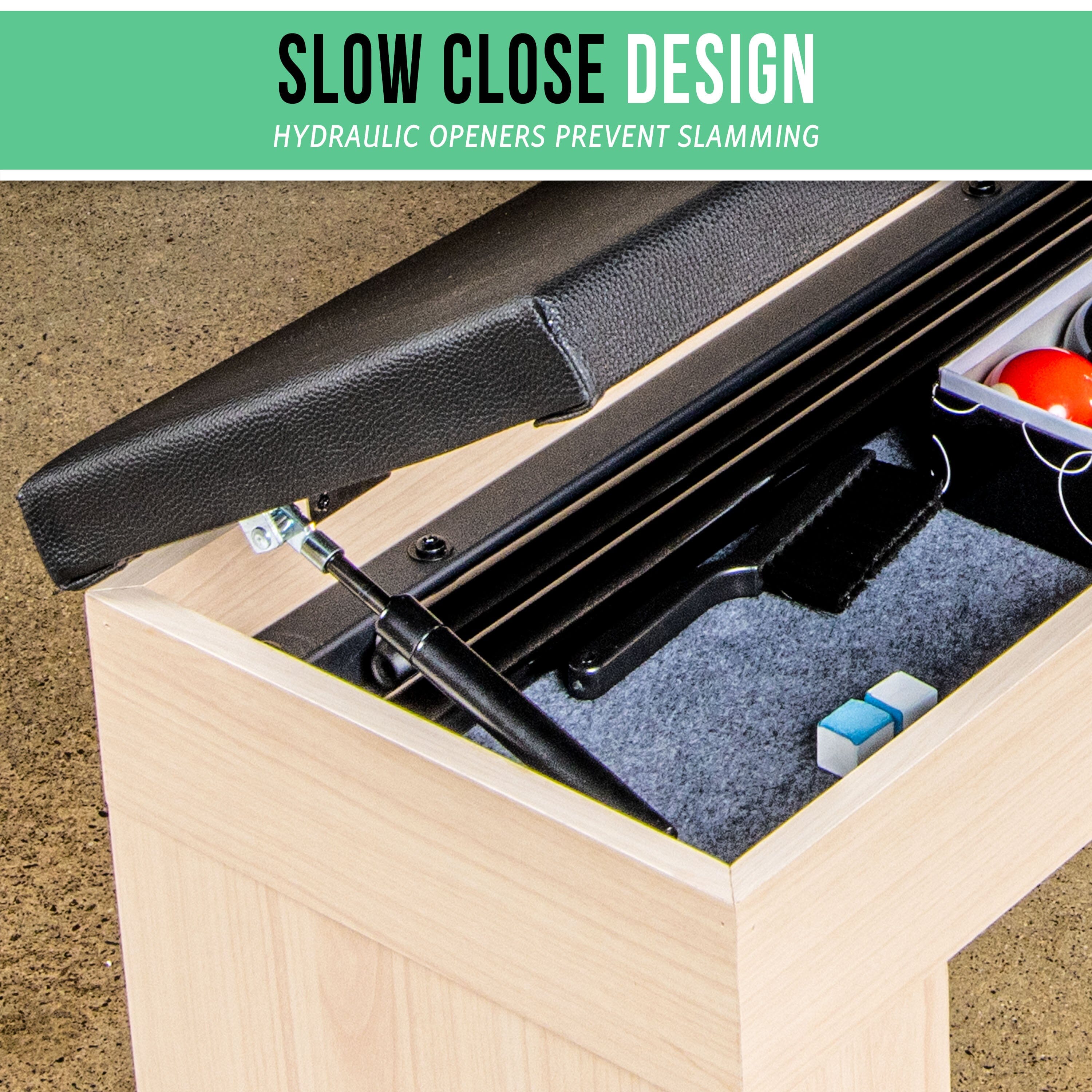 Storage Bench for GoSports 7 ft 3 in 1 Pool, Dining, & Table Light Tennis Combo Table GoSports 