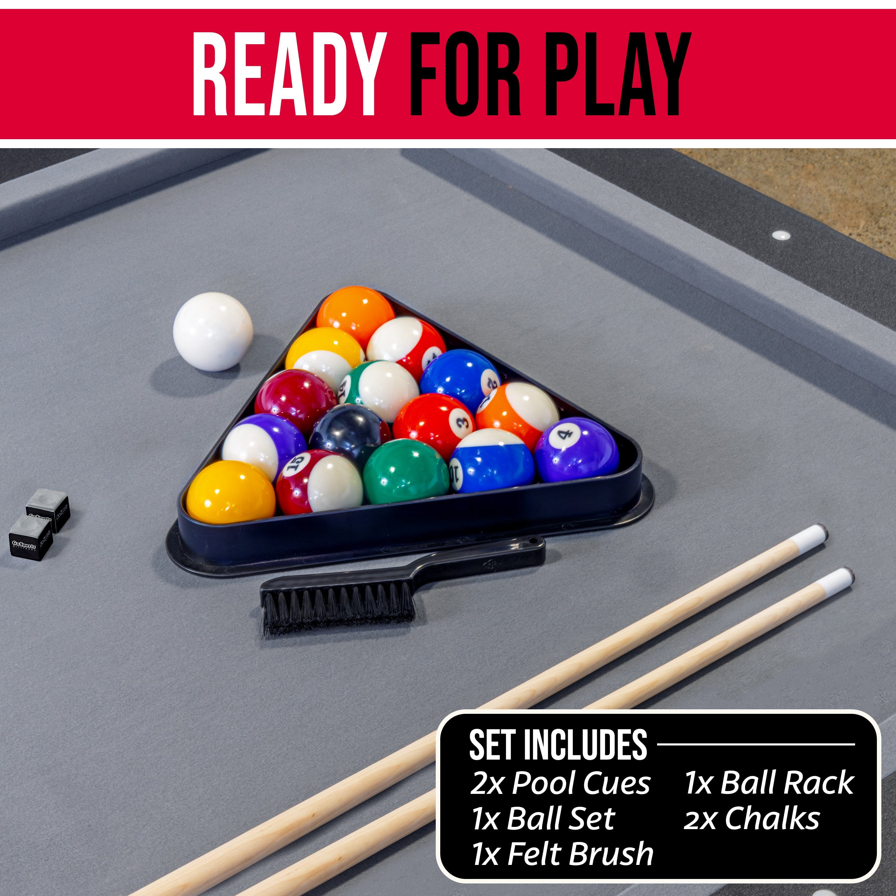 GoSports 6 ft Foldable Pool Table - Portable Billiards Table with Accessories PlayGoSports.com 