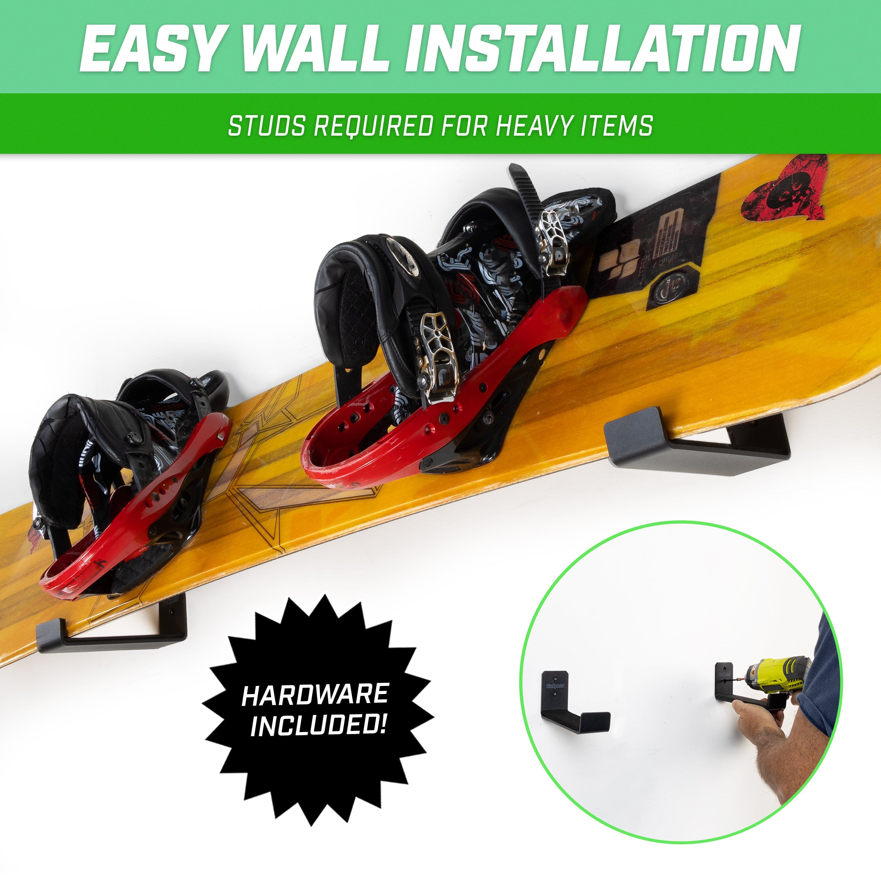 a snowboard with a snowboard attached to it