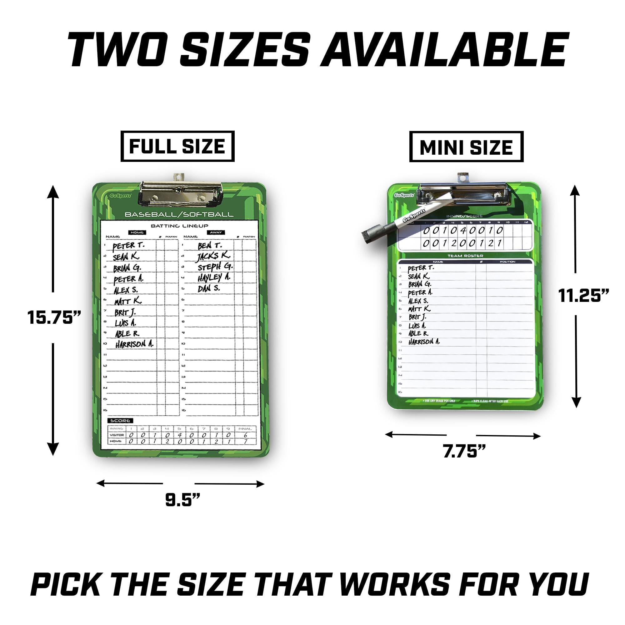 GoSports Coaches Dry-Erase Clipboards for Game Plans and Practice Organization Coaches Board GoSports 