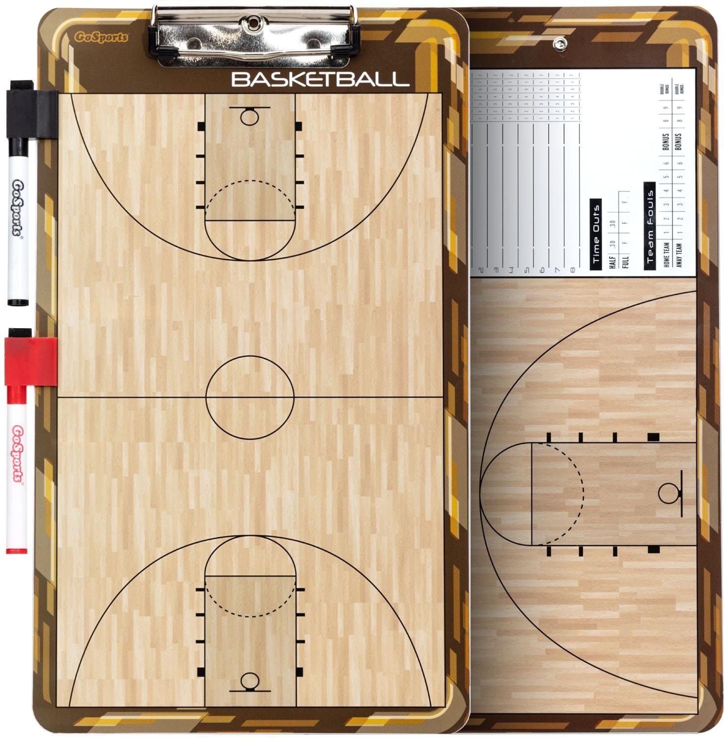 GoSports Coaches Dry-Erase Clipboards for Game Plans and Practice Organization Coaches Board GoSports Basketball 