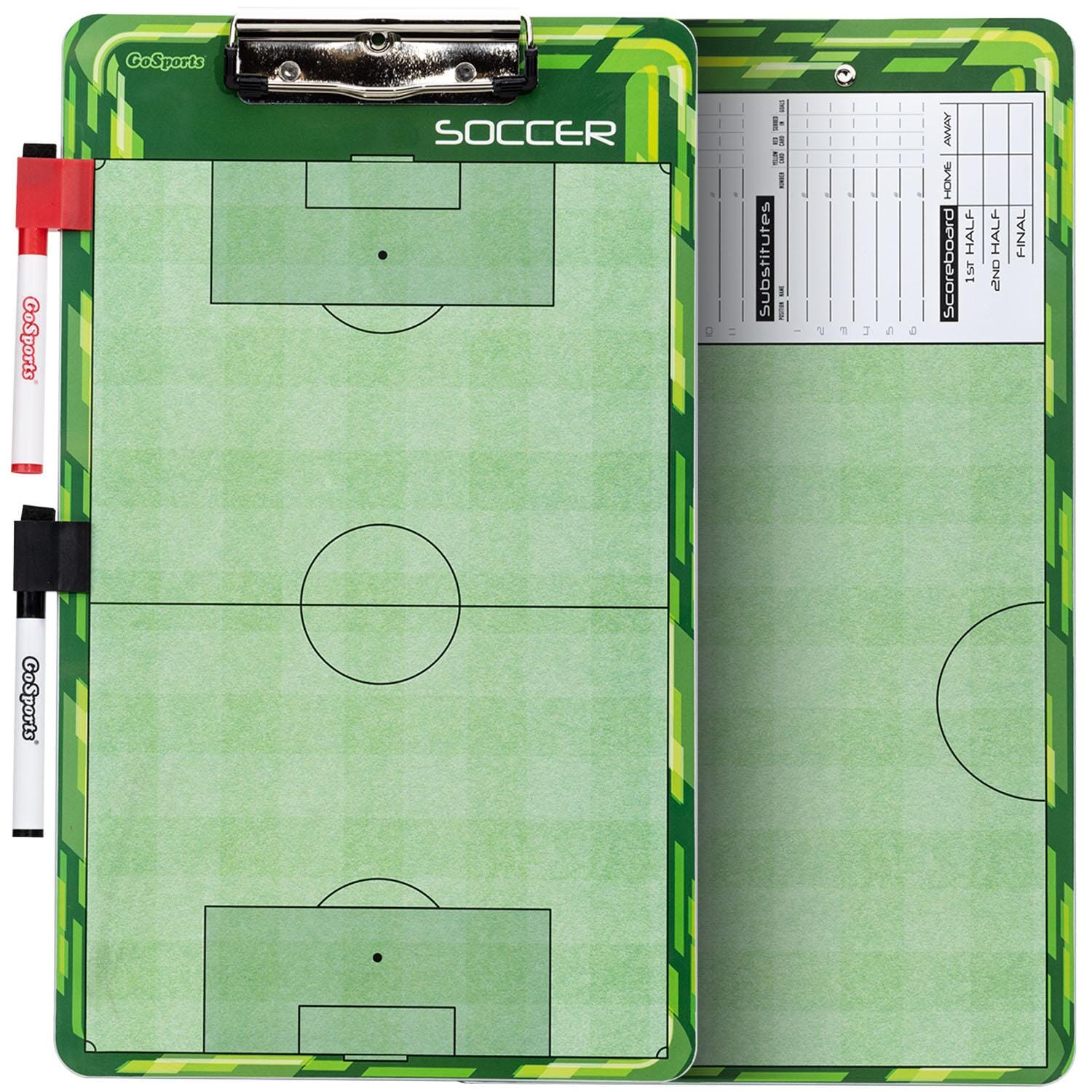GoSports Coaches Dry-Erase Clipboards for Game Plans and Practice Organization Coaches Board GoSports Soccer 