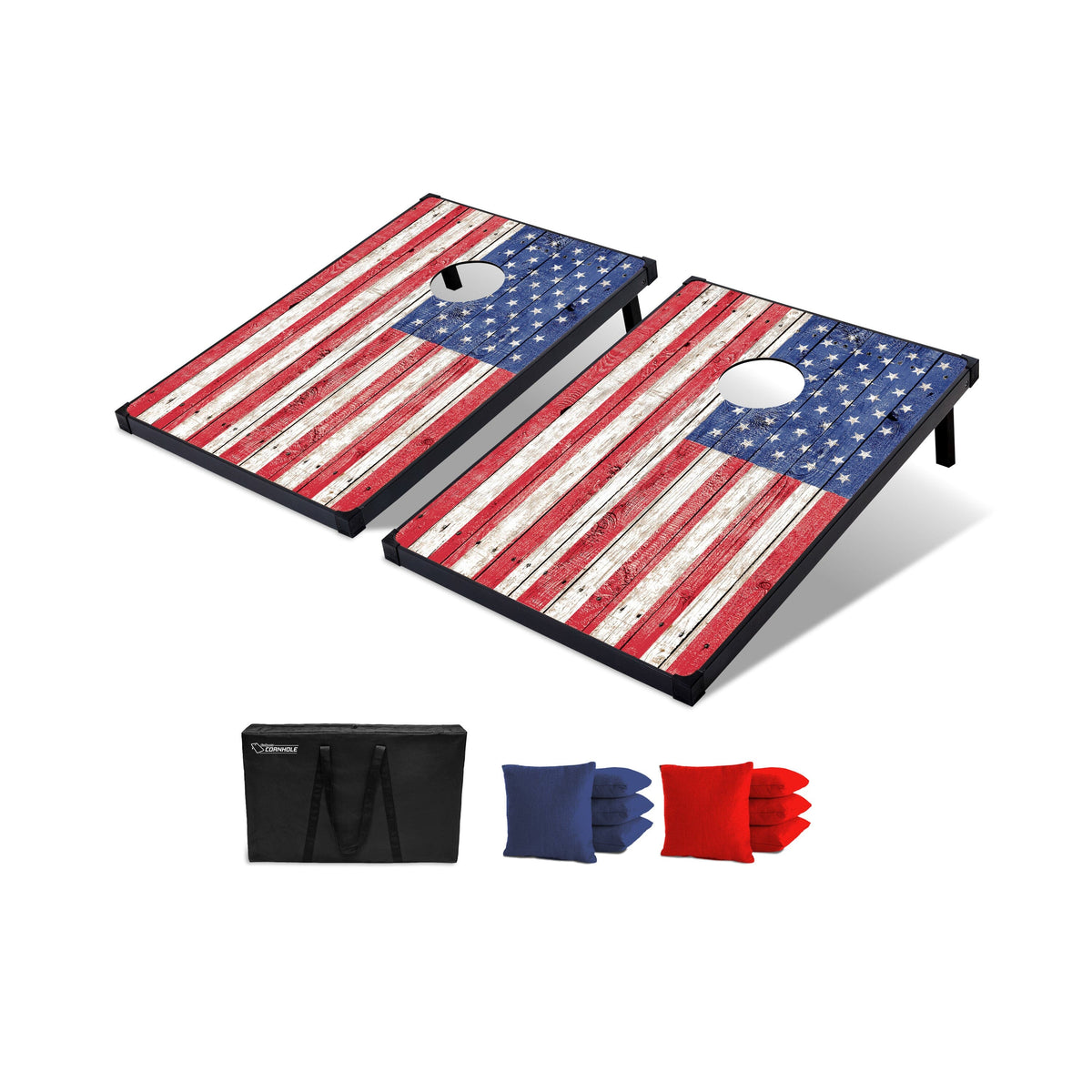3' x 2' Portable Cornhole Set Cornhole GoSports Cornhole American Flag 