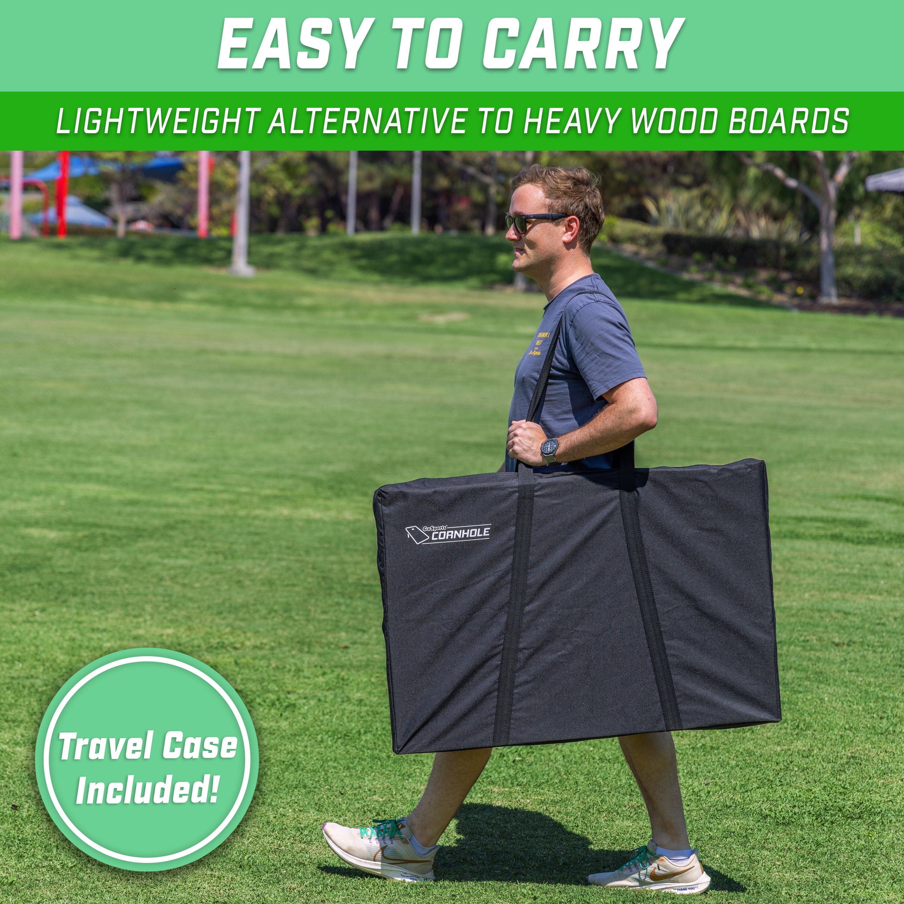 GoSports 3 ft x 2 ft Design Cornhole Game Set - Barnwood GoSports 