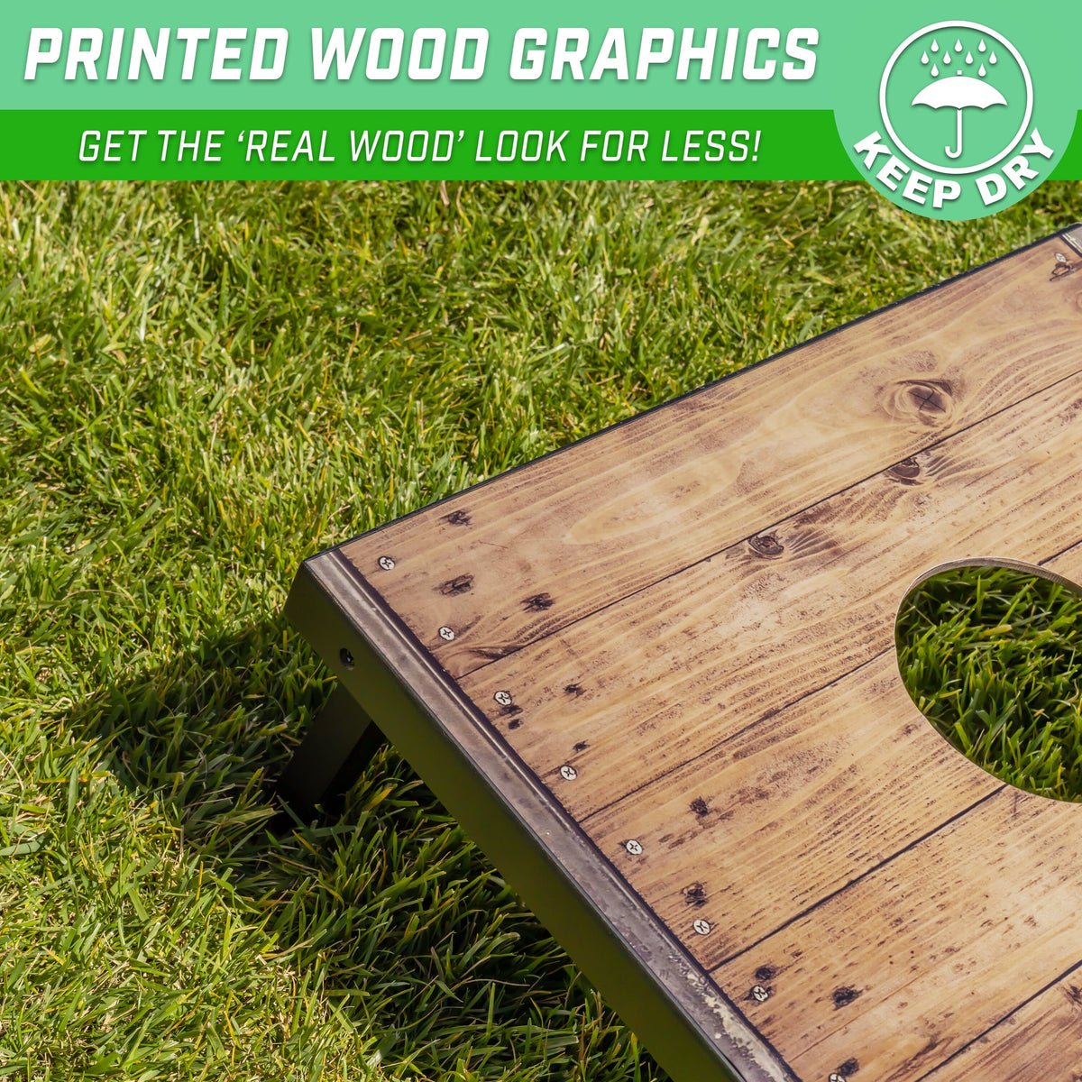 GoSports Classic Cornhole Set - Rustic Wood Cornhole GoSports 