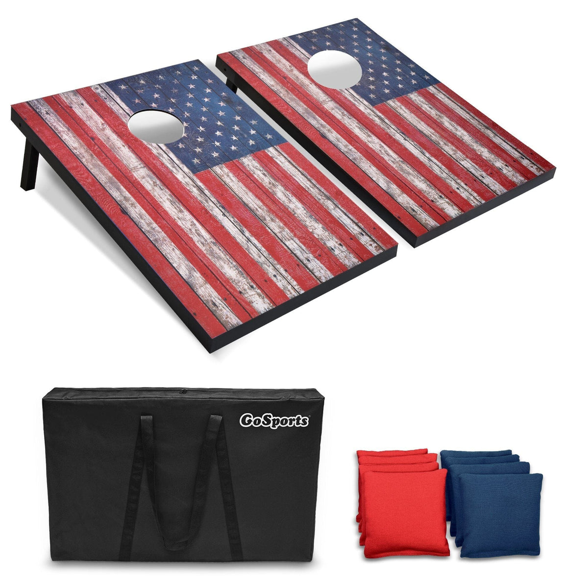 3' x 2' Portable Cornhole Set Cornhole GoSports Cornhole American Flag 