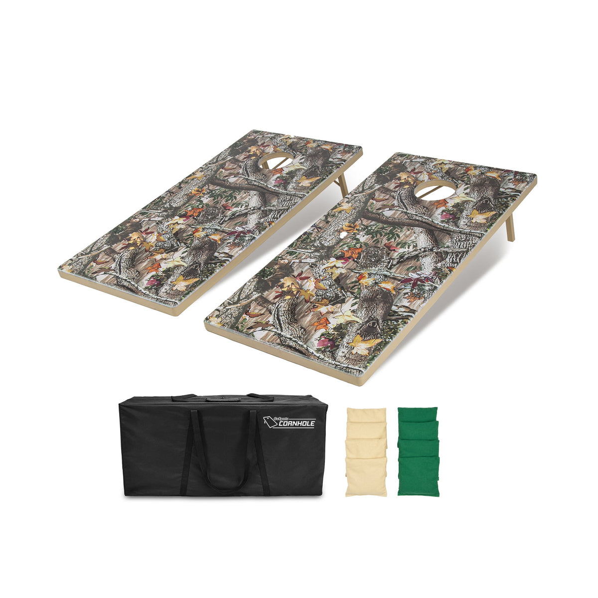4' x 2' Tough Toss All Weather Cornhole Set GoSports Cornhole Woodland Camo 