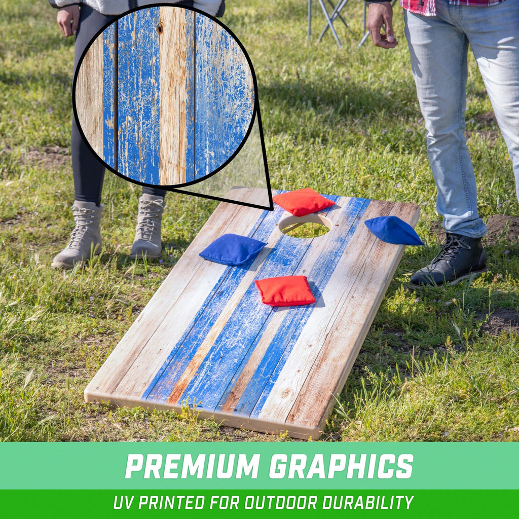 GoSports Tough Toss All Weather Cornhole Outdoor Game - Rustic Playgosports.com 