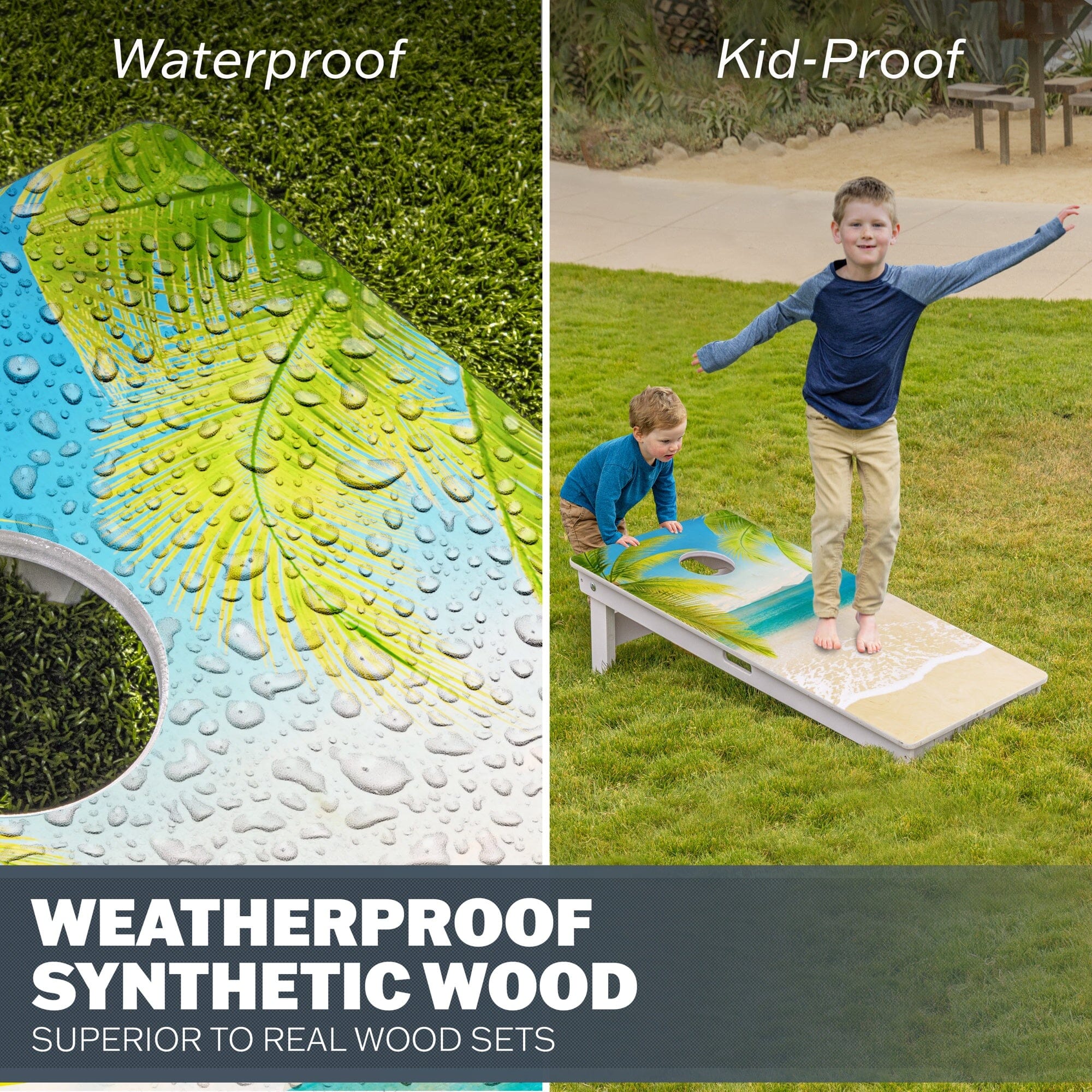 GoSports 4 x 2 ft Resort Collection All Weather Cornhole Board Set PlayGoSports.com 