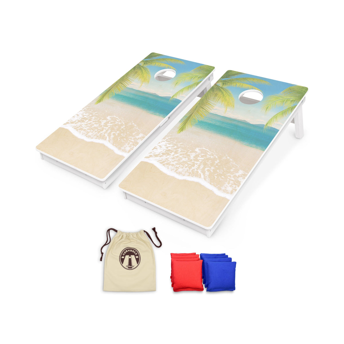 4' x 2' Resort Collection All Weather Cornhole Set GoSports Cornhole Beach 