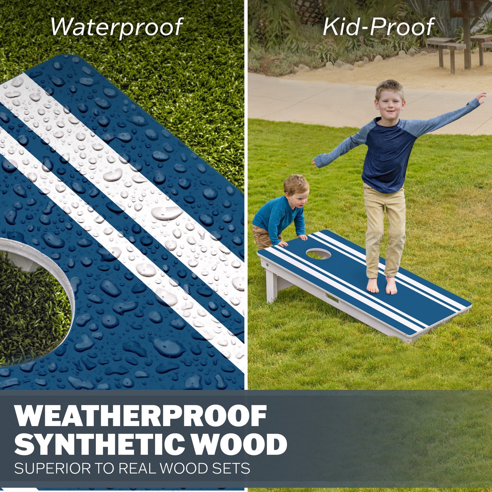 GoSports 4 x 2 ft Resort Collection All Weather Cornhole Board Set PlayGoSports.com 