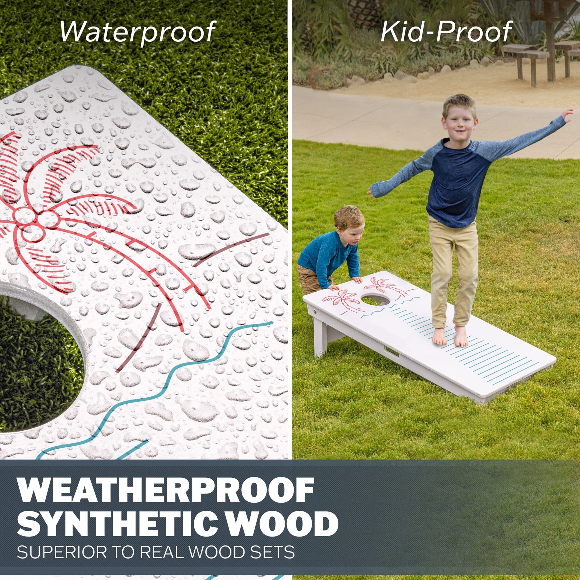 GoSports 4 x 2 ft Resort Collection All Weather Cornhole Board Set PlayGoSports.com 