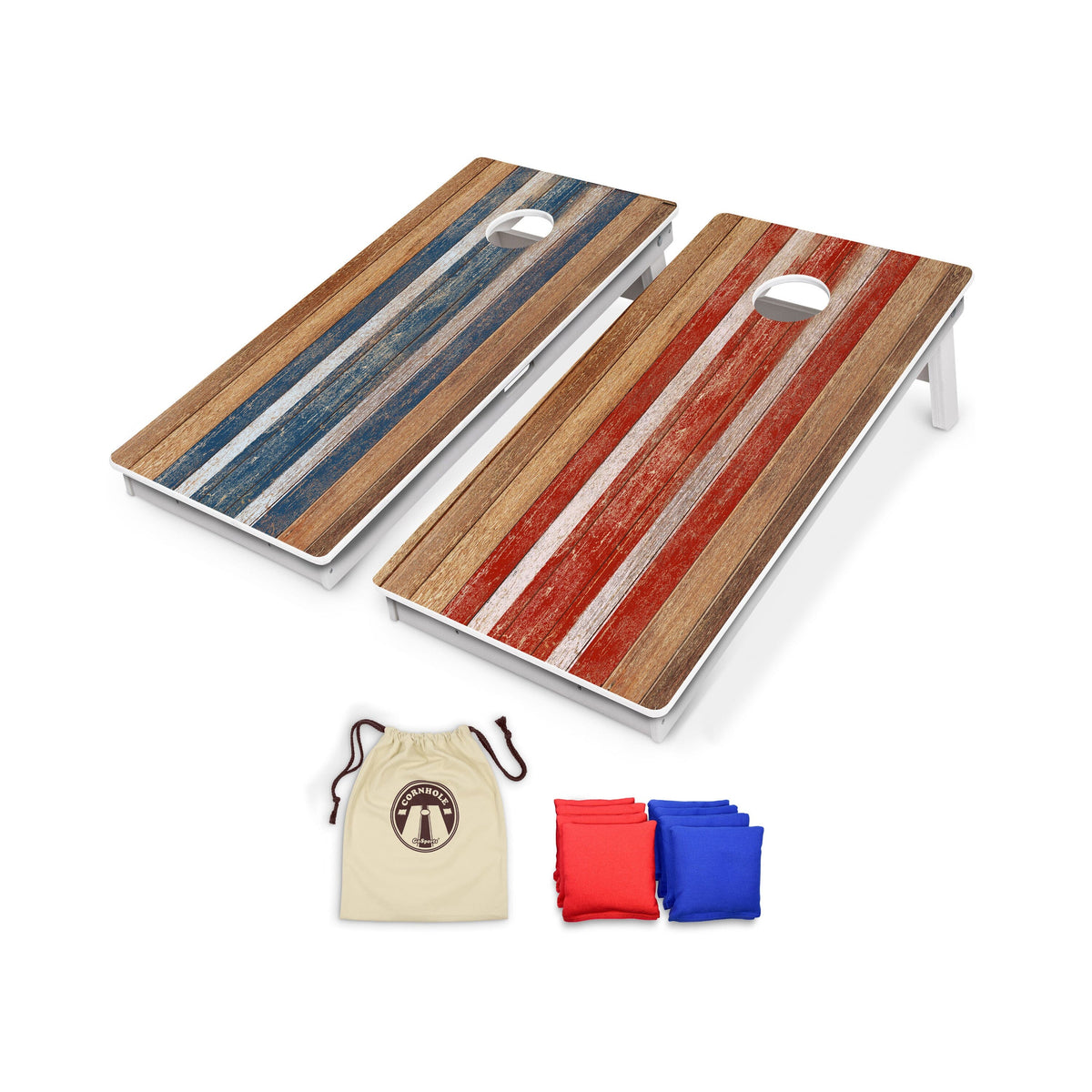 4' x 2' Resort Collection All Weather Cornhole Set GoSports Cornhole Rustic 