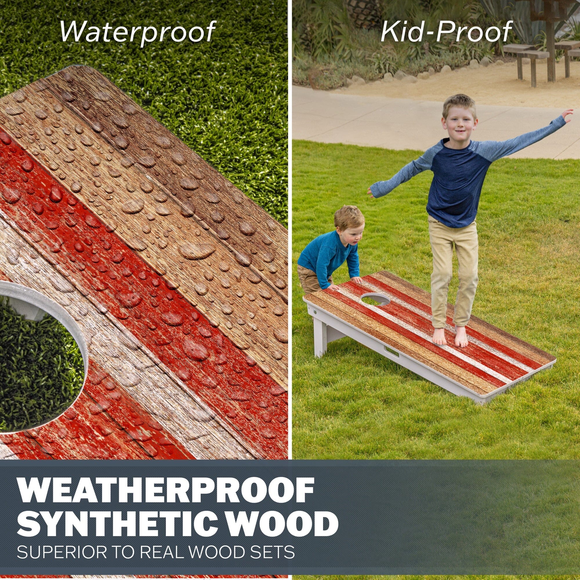 GoSports 4 x 2 ft Resort Collection All Weather Cornhole Board Set PlayGoSports.com 