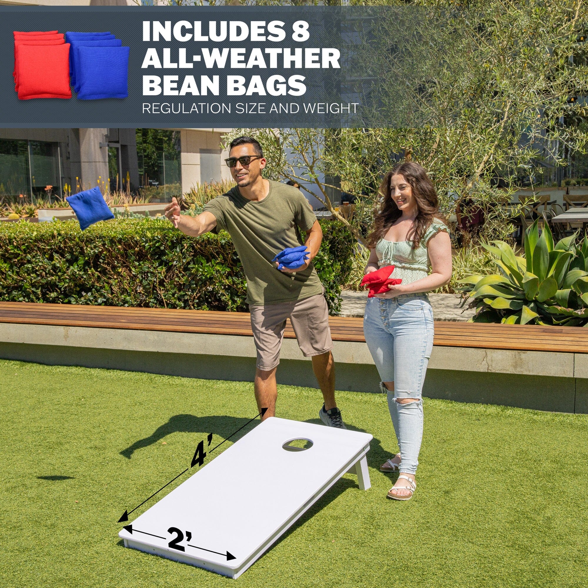 GoSports 4 x 2 ft Resort Collection All Weather Cornhole Board Set PlayGoSports.com 