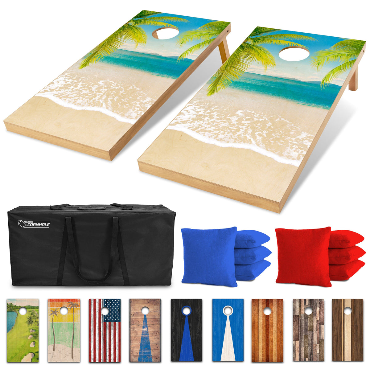 4' x 2' Wood Design Cornhole Set - alternate view 19
