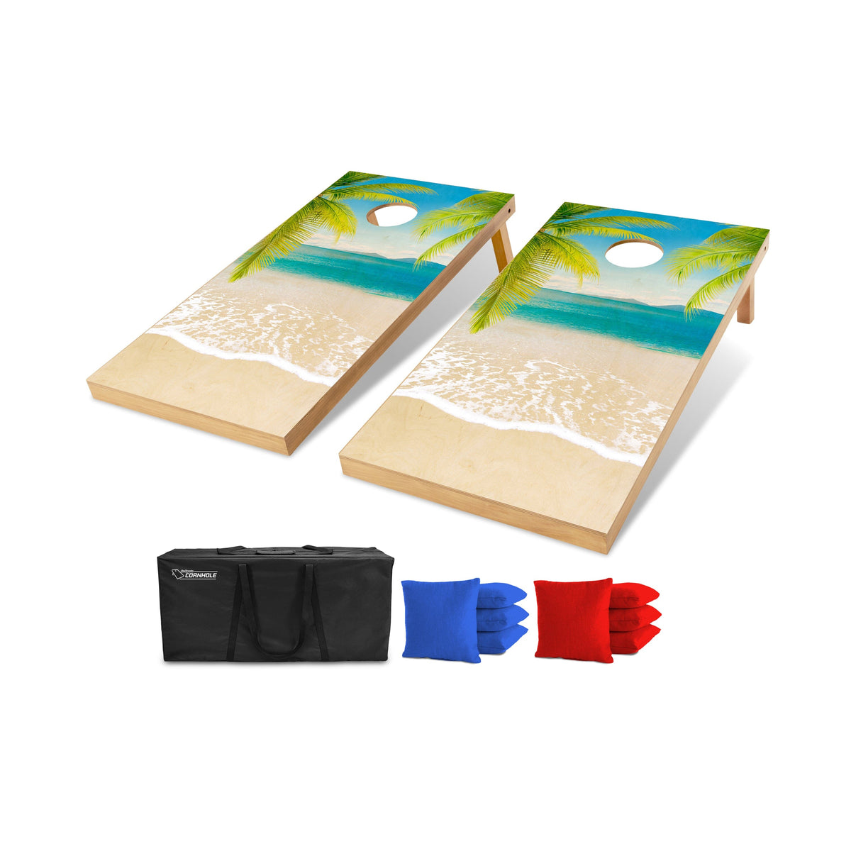 4' x 2' Wood Design Cornhole Set Cornhole GoSports Cornhole Beach 
