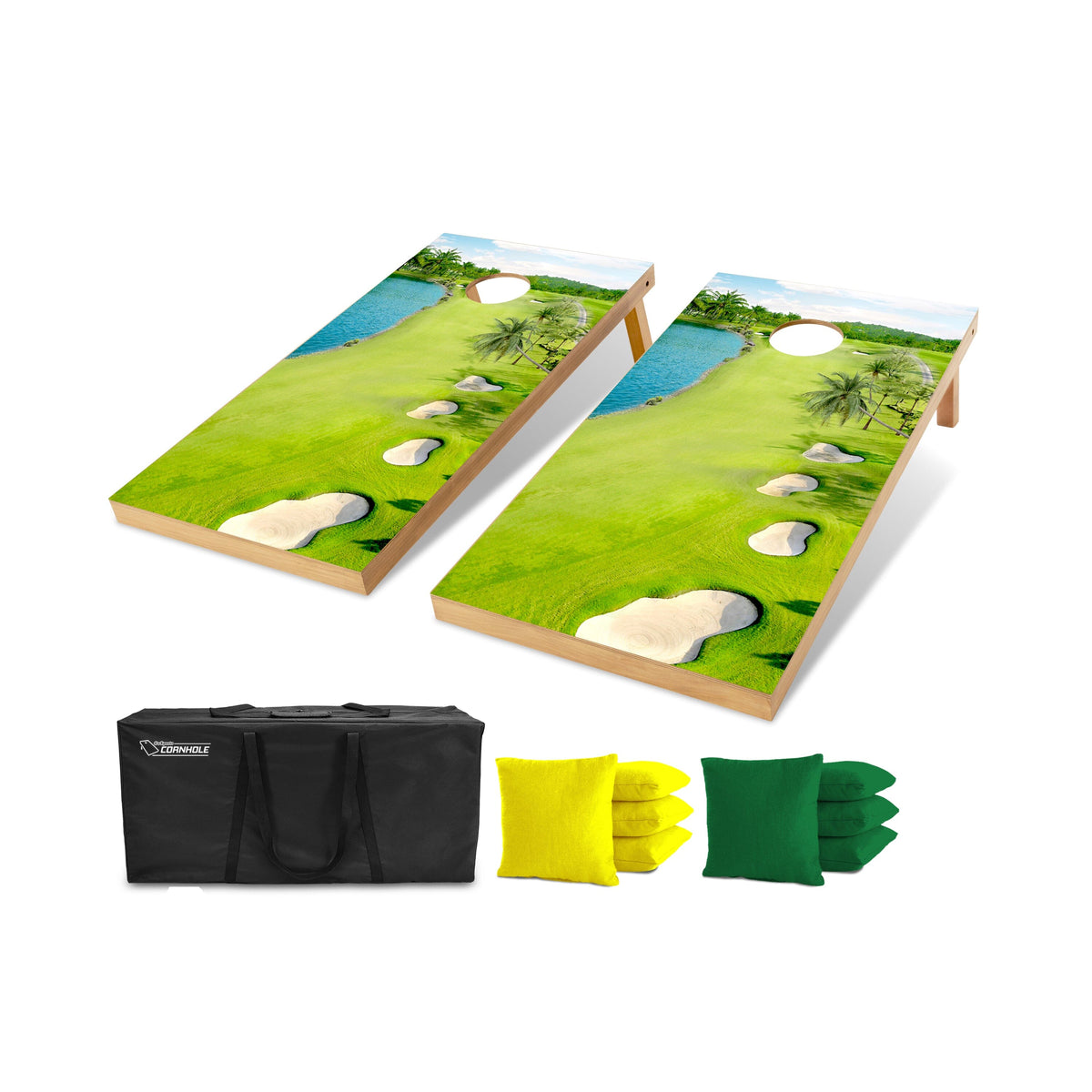4' x 2' Wood Design Cornhole Set Cornhole GoSports Cornhole Golf 