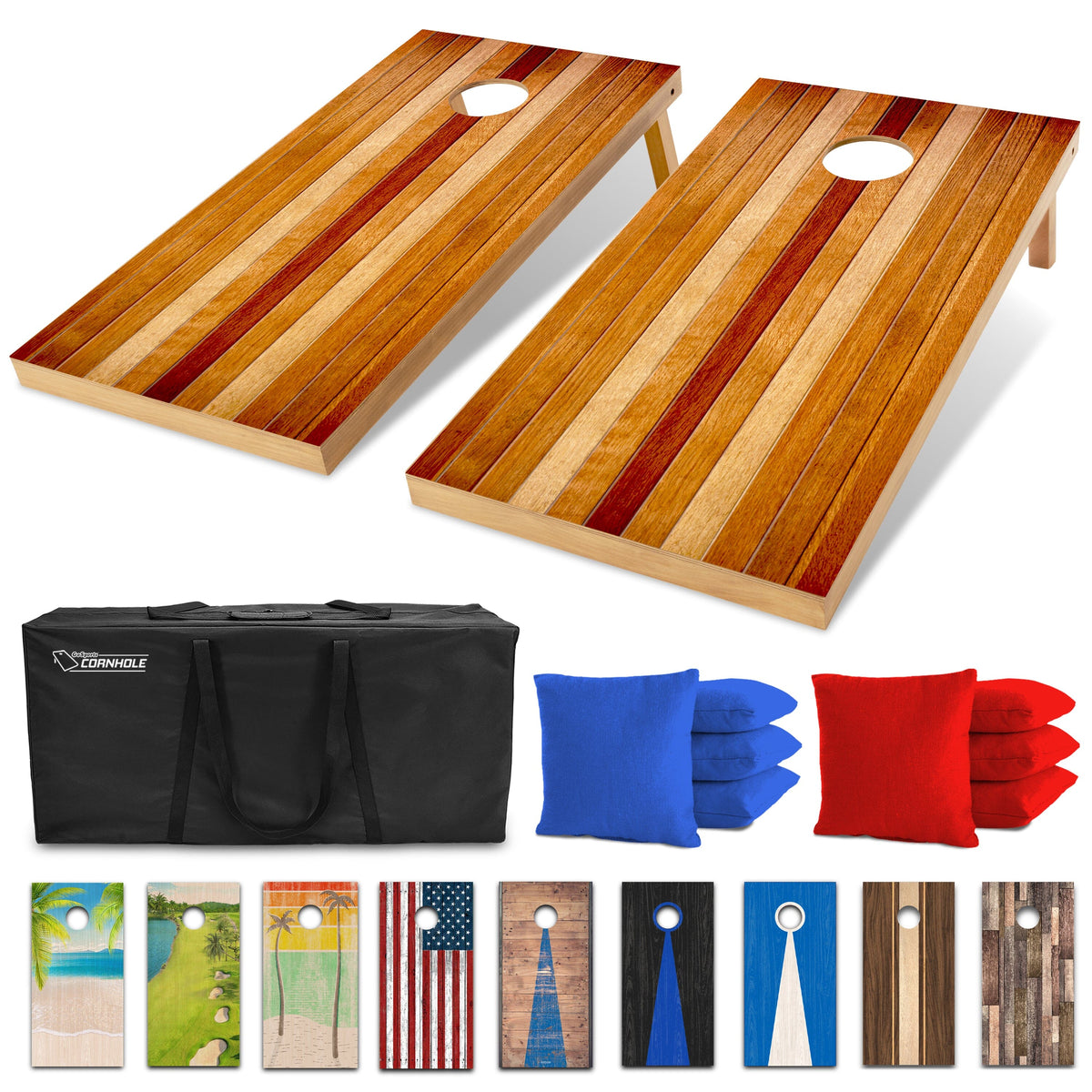 4' x 2' Wood Design Cornhole Set - alternate view 7