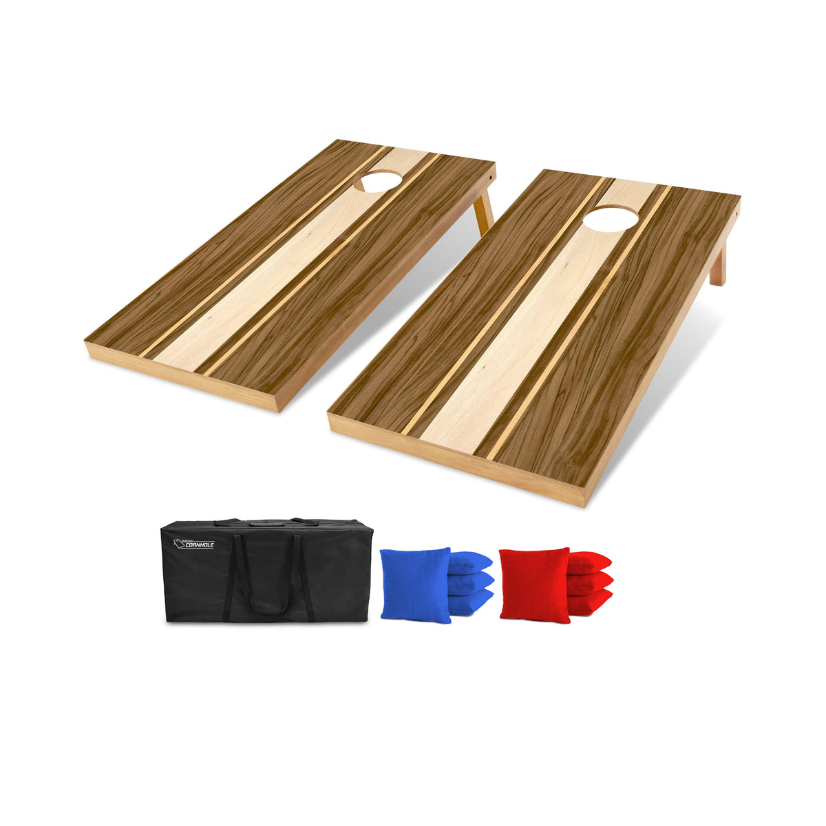 4' x 2' Wood Design Cornhole Set Cornhole GoSports Cornhole Walnut 