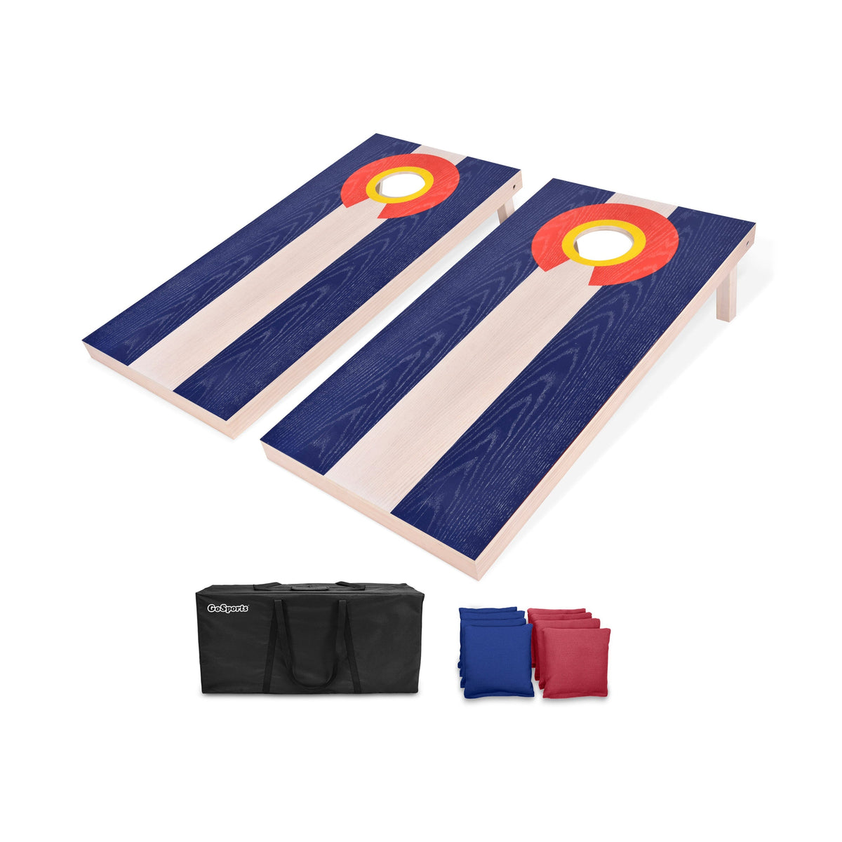 Colorado flag solid wood cornhole