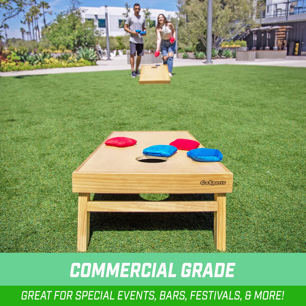 GoSports 4 ft x 2 ft Commercial Grade Cornhole Boards Set - Natural Playgosports.com 