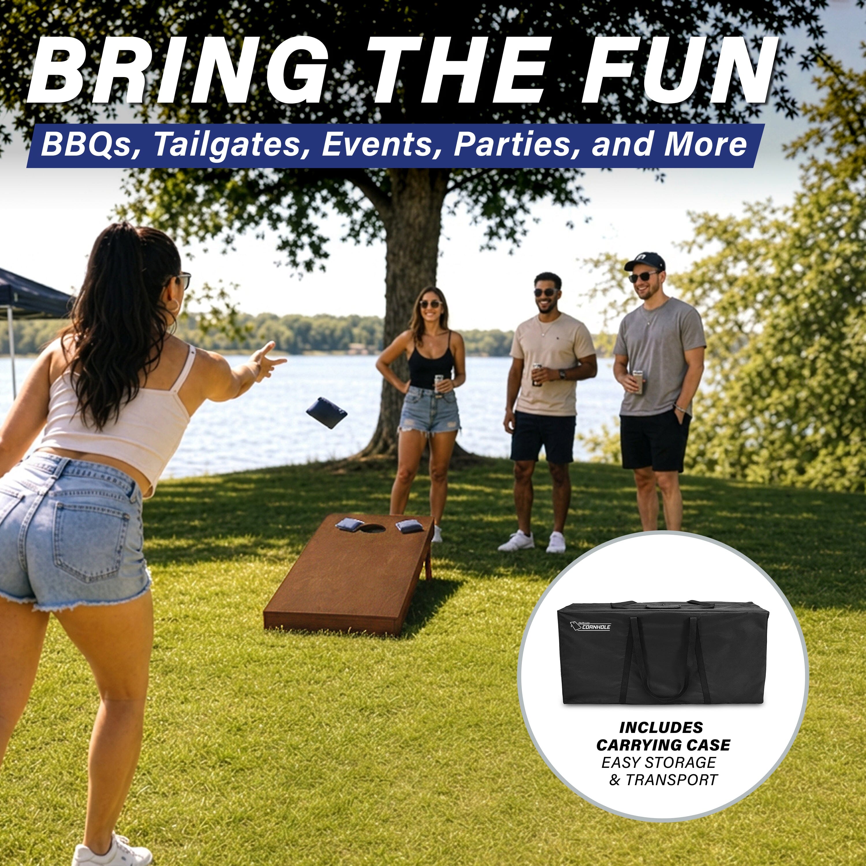 Cornhole Board Set, Stained Wood 4x2 Ft | GoSports – PlayGoSports.com