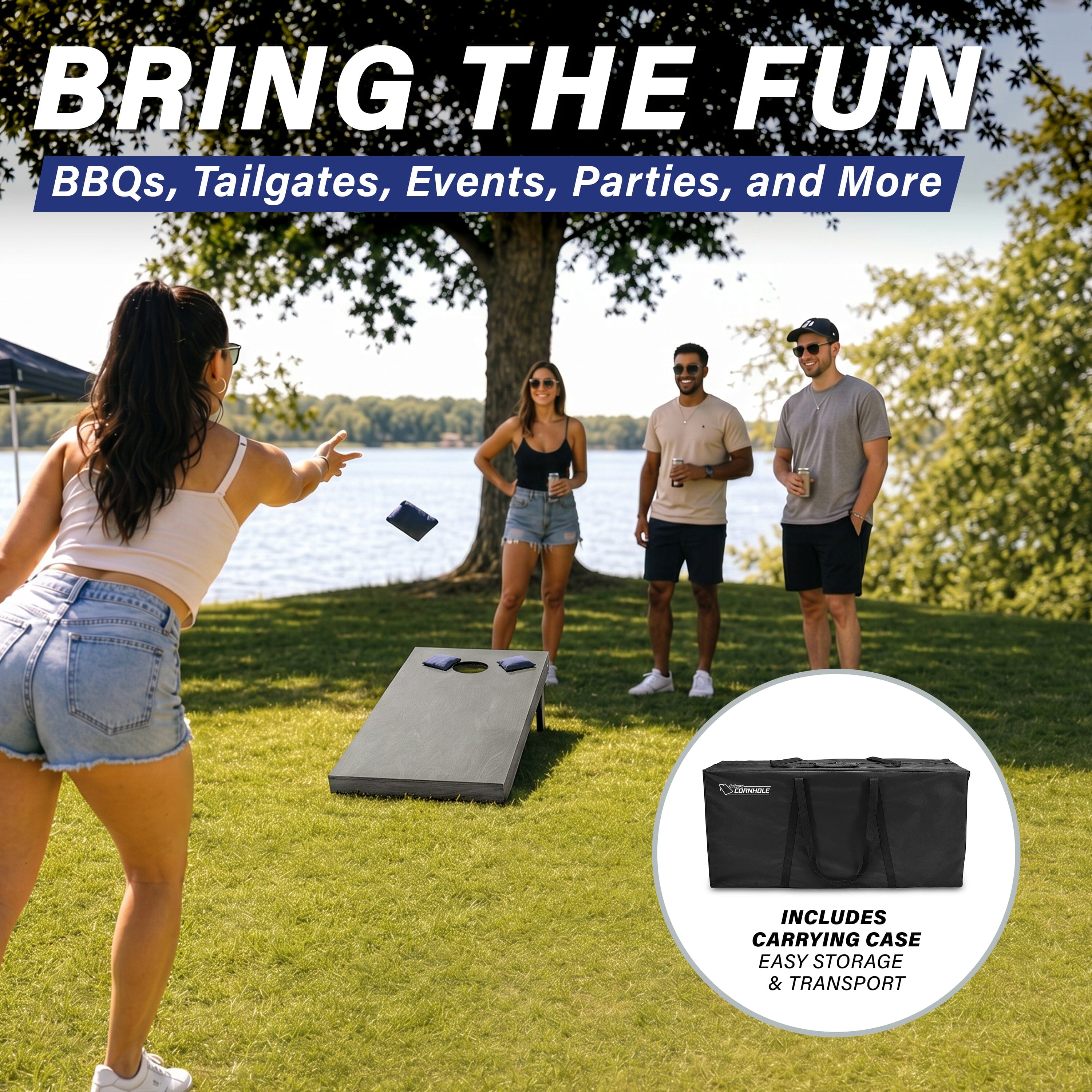 Cornhole Board Set, Stained Wood 4x2 Ft | GoSports – PlayGoSports.com