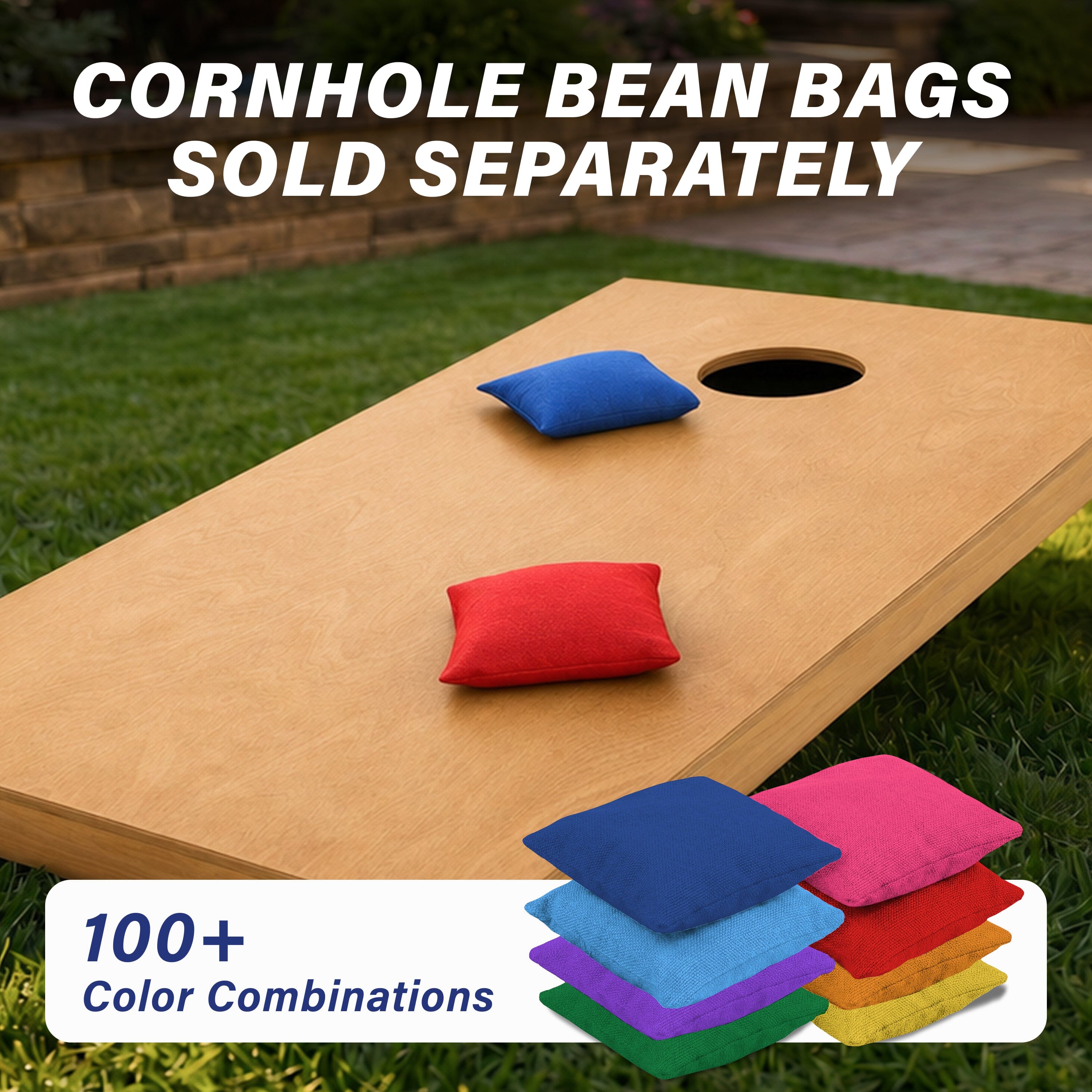 Cornhole Board Set, Stained Wood 4x2 Ft | GoSports