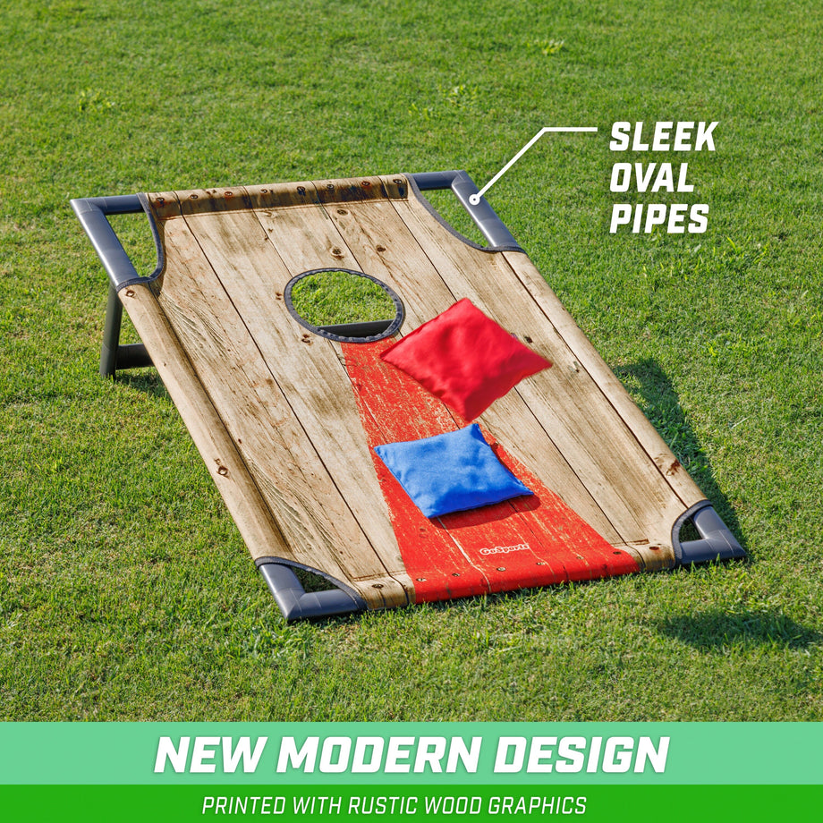 Portable Cornhole Set With 2 Collapsible Cornhole Boards, 8 Cornhole