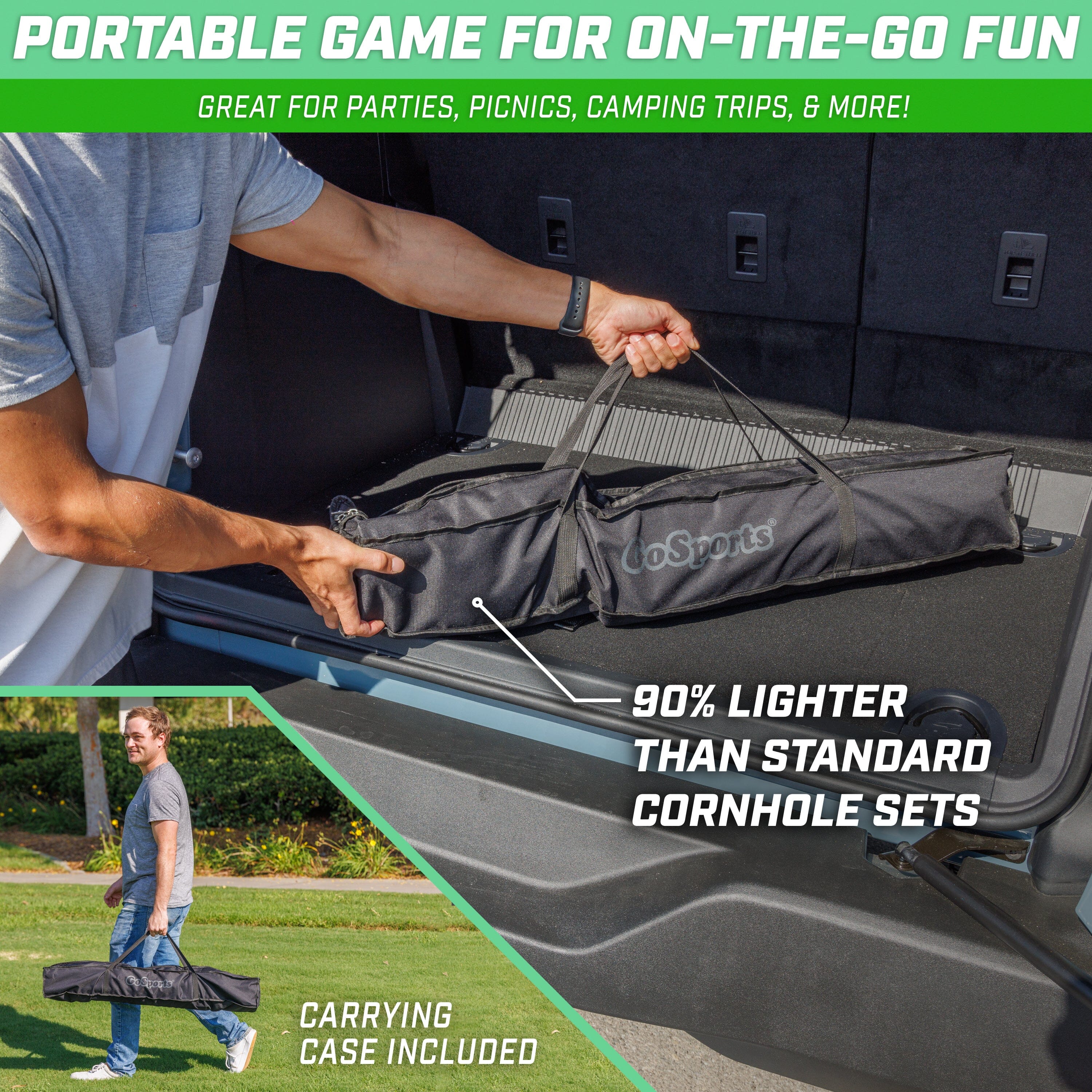 a man putting a bag into a car trunk